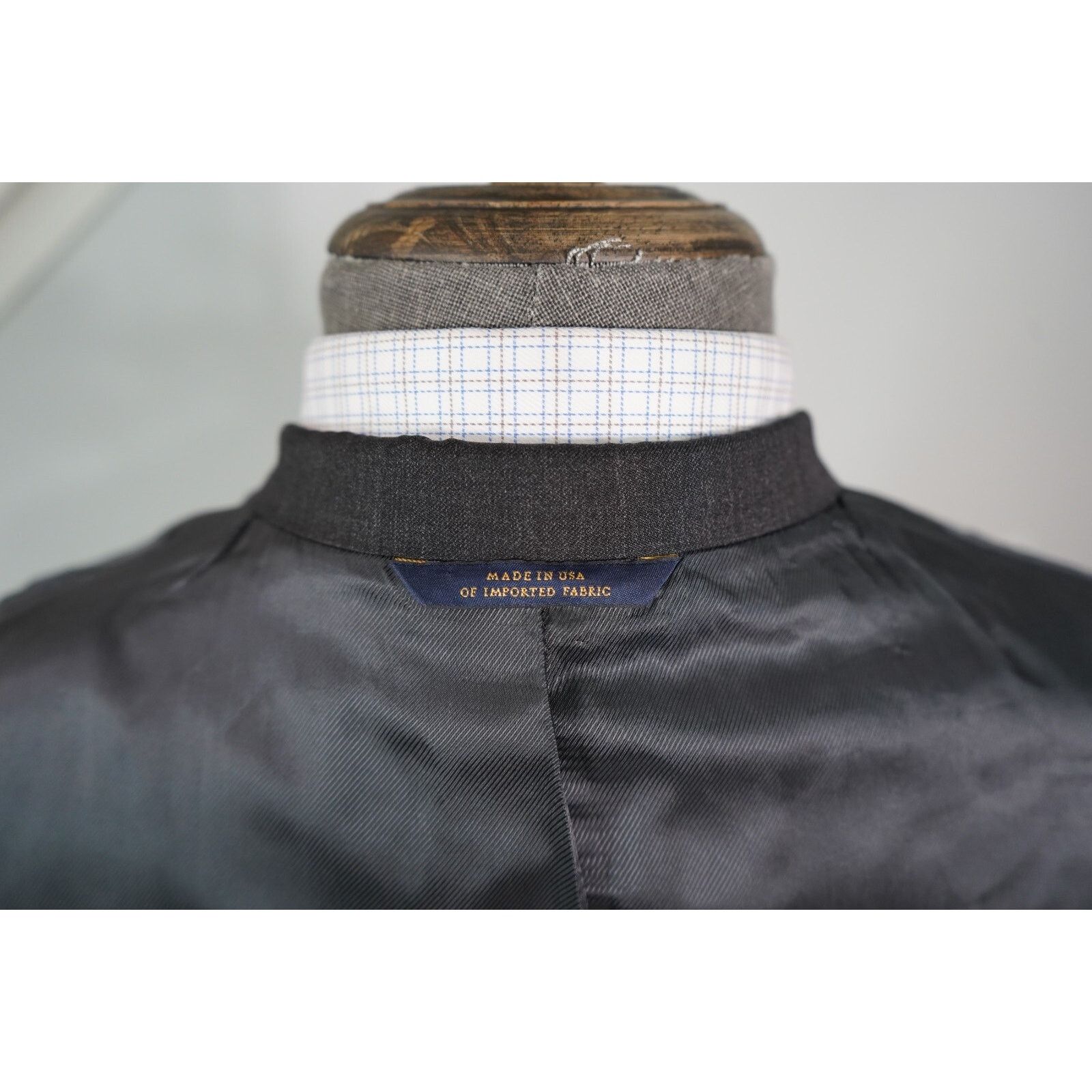 Brooks Brothers Brooks Brothers 1818 Fitzgerald X Estrato Mens 40L Charcoal Size 40L - 6 Thumbnail