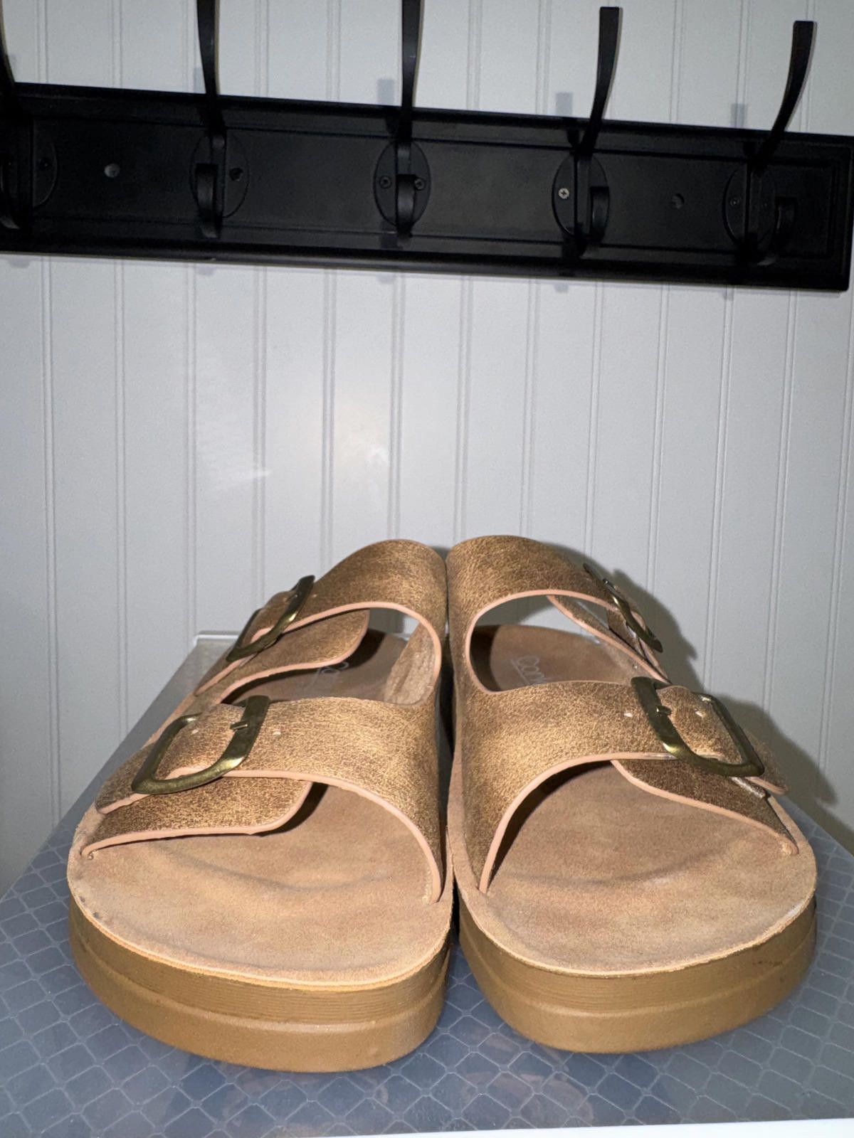 Other Corkys Women's Beige Suede Buckle Slide Sandals Size 6 Size US 6 / IT 36 - 1 Thumbnail