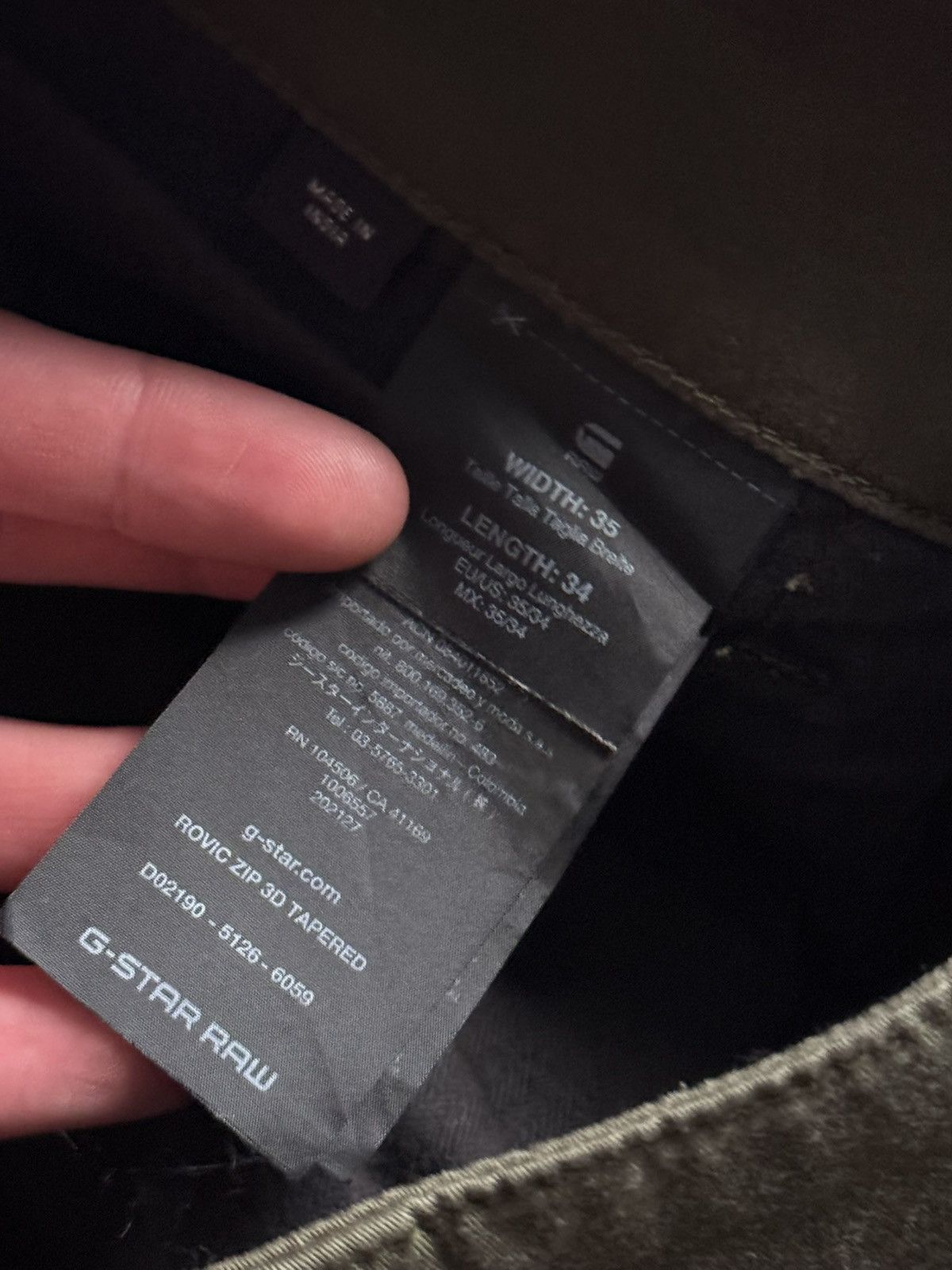 G-Star G star raw 35/34 rovic zip 3d tapered pants cargo trousers Size US 35 - 9 Thumbnail