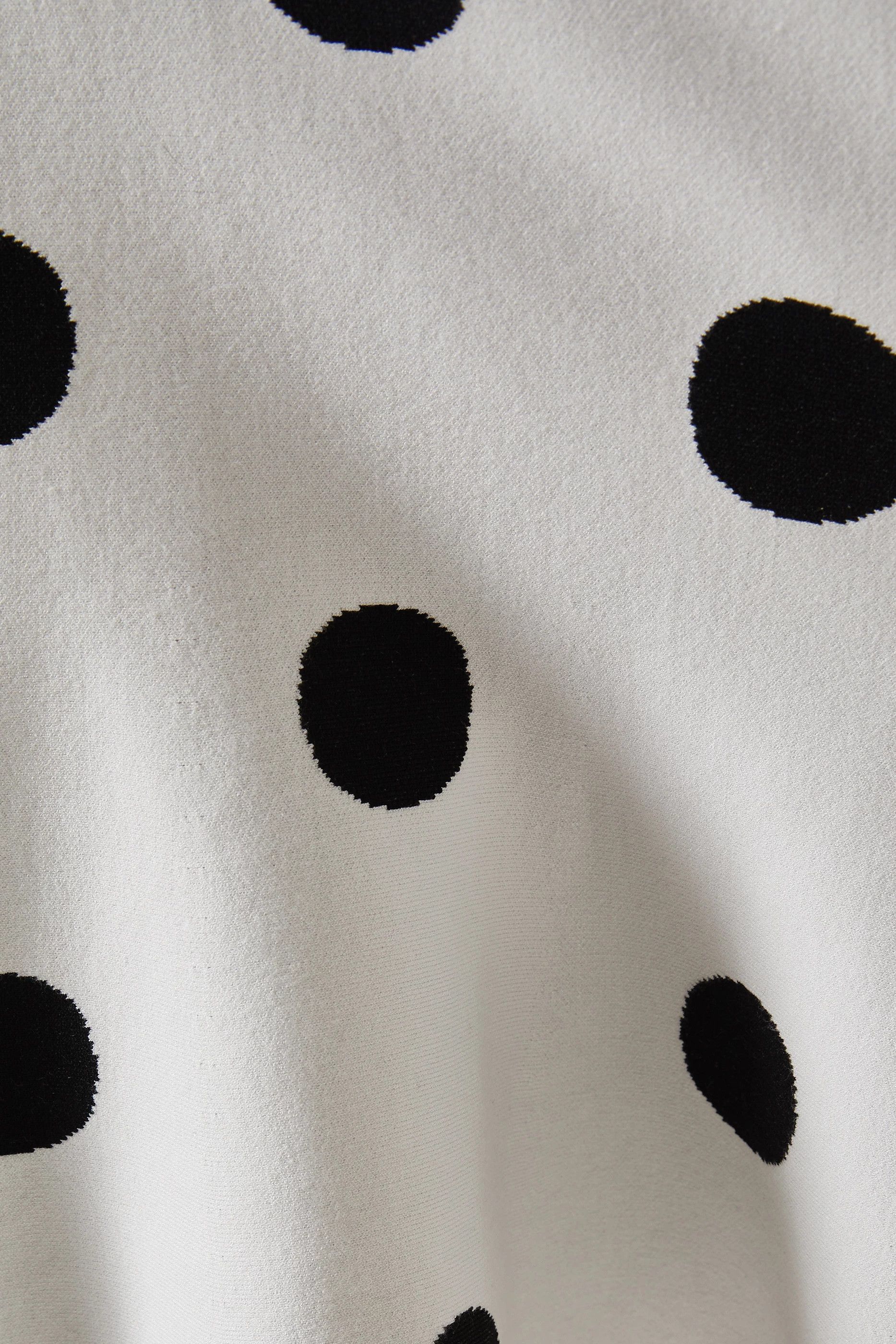 Marni o1w1db10824 Polka Dots Midi Dress in White Black Size S / US 4 / IT 40 - 4 Thumbnail