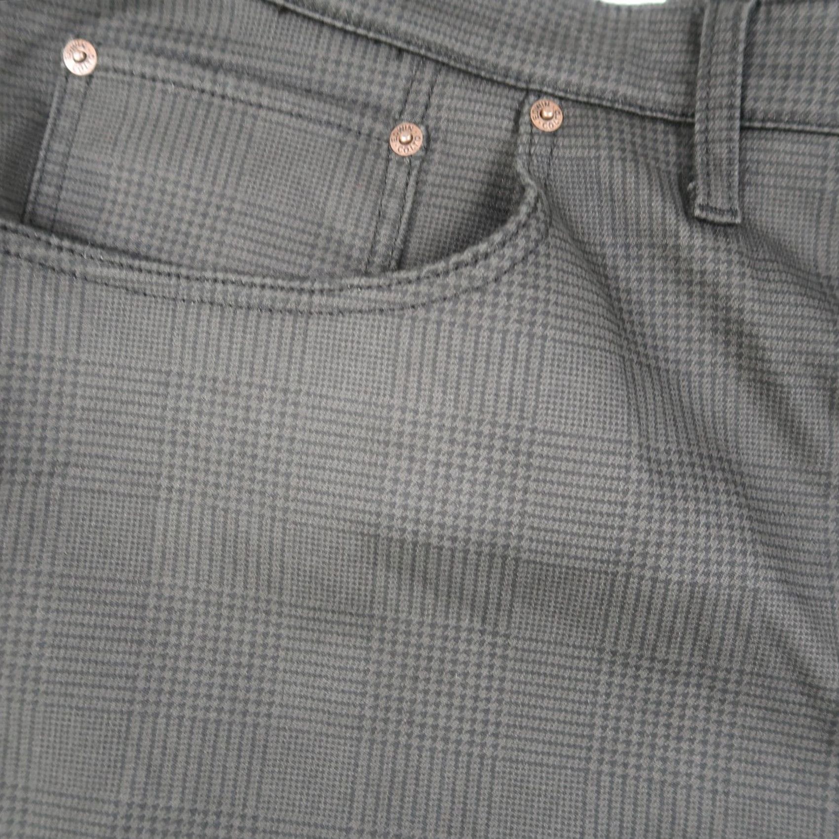 Edwin VINTAGE Edwin WILD FIRE 403 Men's Black Shepherd Check Plaid Cotton Blend 5-Pocket Pants 44x31.75 NWT Japan 90s Work Mens Size US 44 / EU 60 - 4 Thumbnail