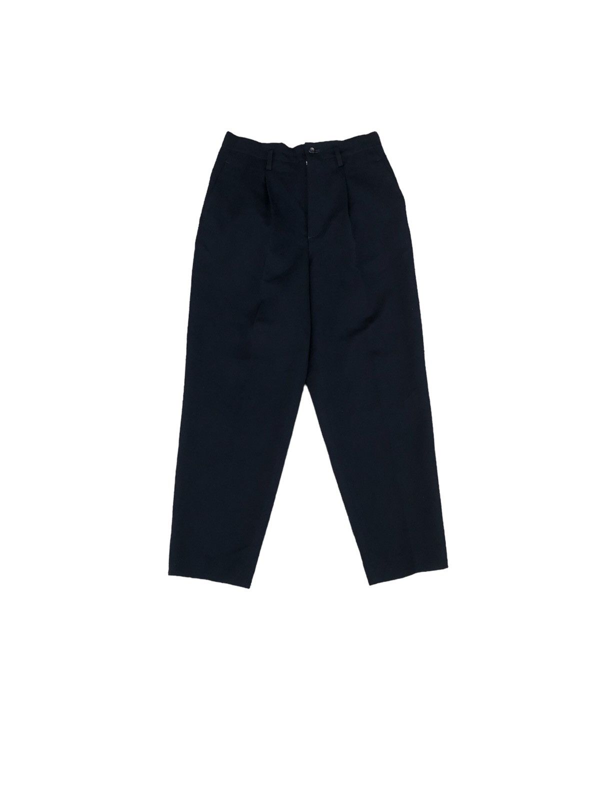 Comme des Garcons Tricot Comme des Garçons Wool Navy Pleated Trousers. Size US 29 - 1 Thumbnail