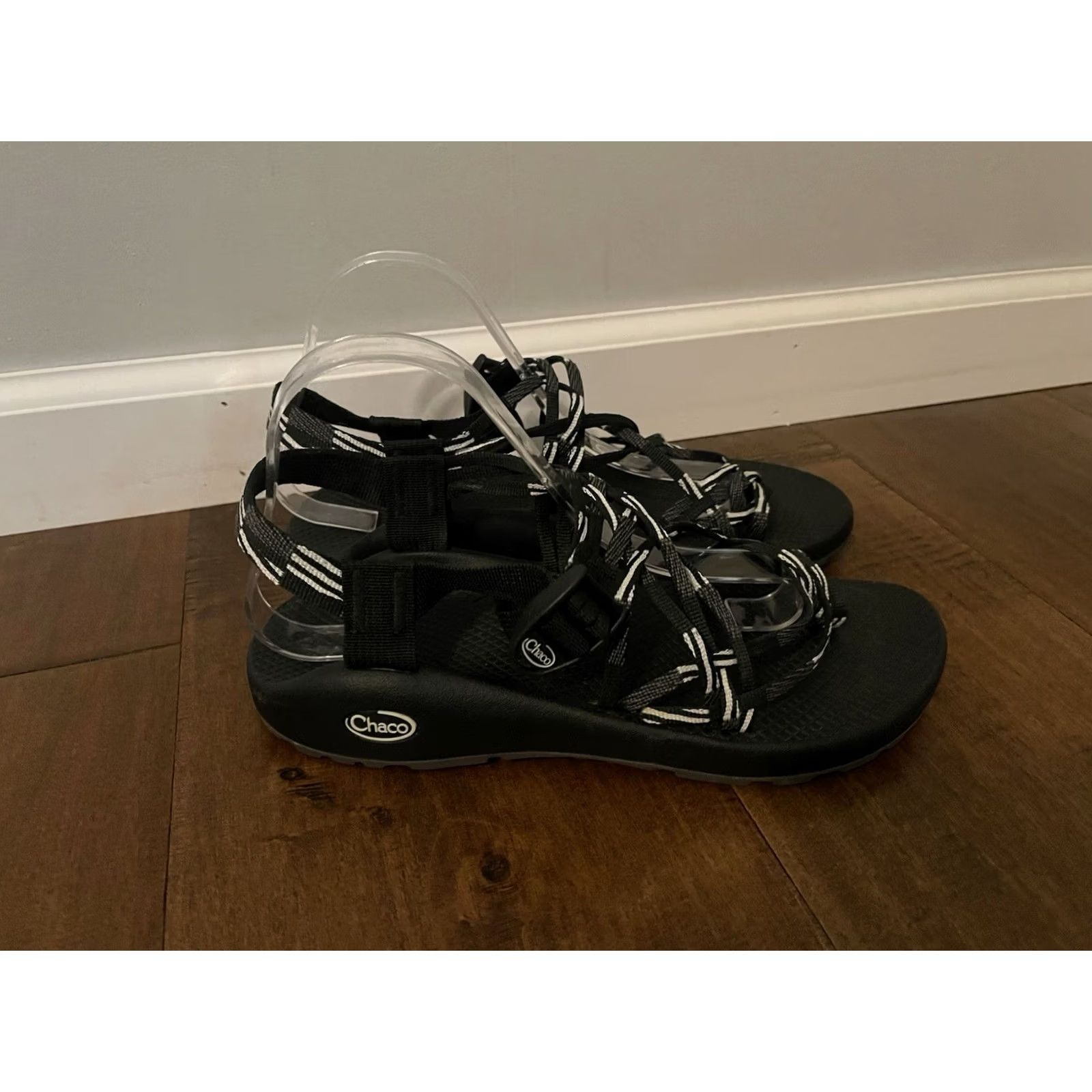 Chaco Chaco Sandals Zx/3 Classic Scatter Black White Toe Loop Hiking Women's 10 Size US 10 / IT 40 - 2 Thumbnail