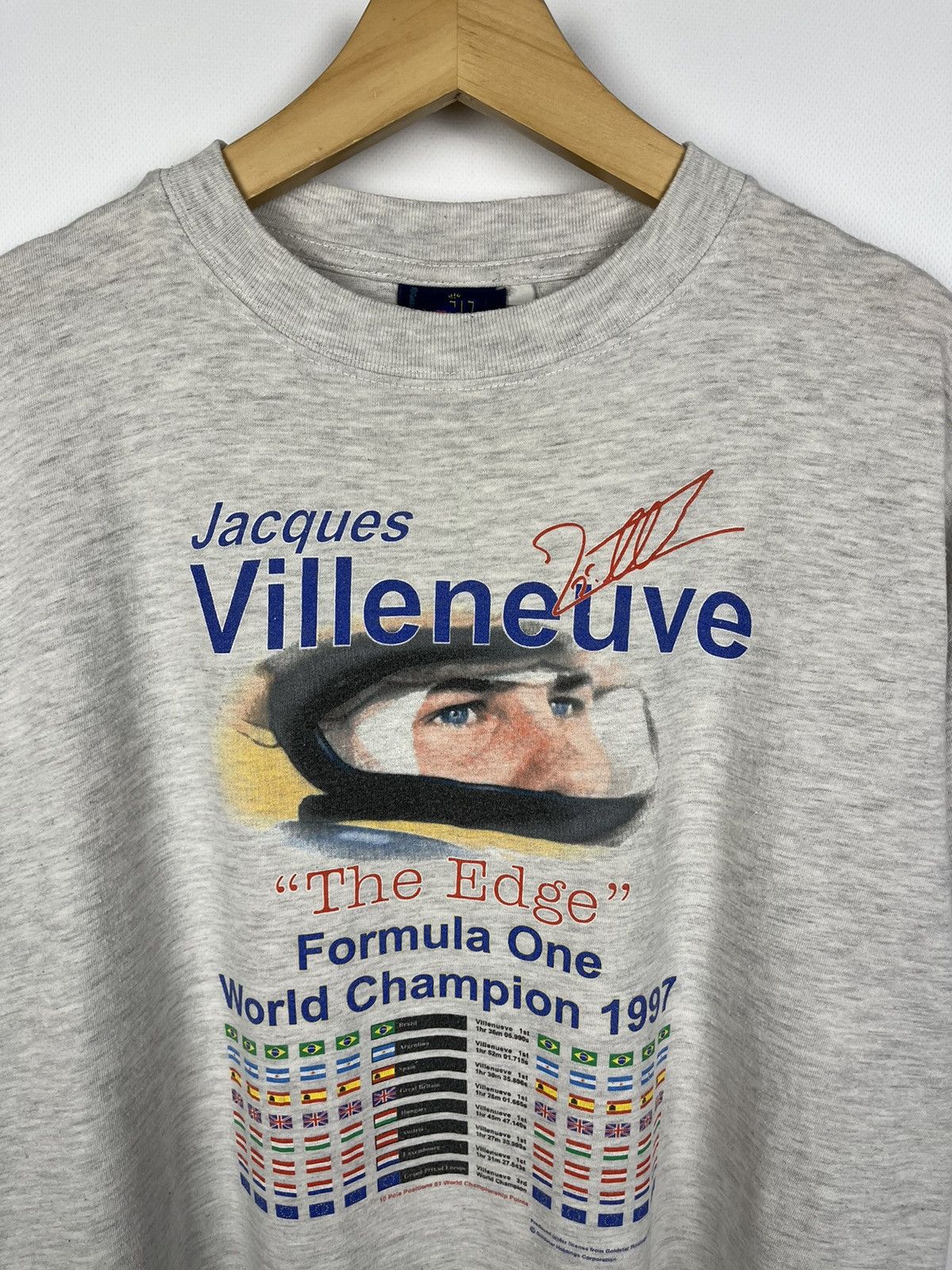 Formula 1 Vintage Jacques Villeneuve Formula One Racing T Shirt 1997 Size US XL / EU 56 / 4 - 6 Thumbnail