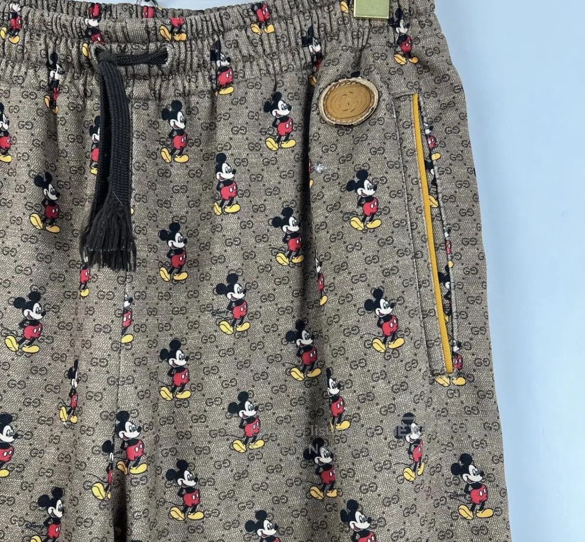 Gucci Beige Mickey Print Elastic Waist Jogger Pants Size 32. Size US 32 / EU 48 - 3 Thumbnail