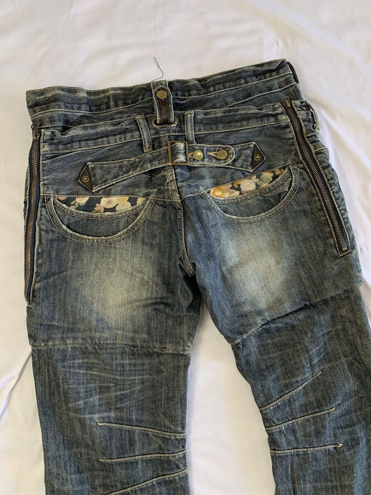 PPFM PPFM double waist punk distressed denim jeans Size US 32 / EU 48 - 8 Thumbnail