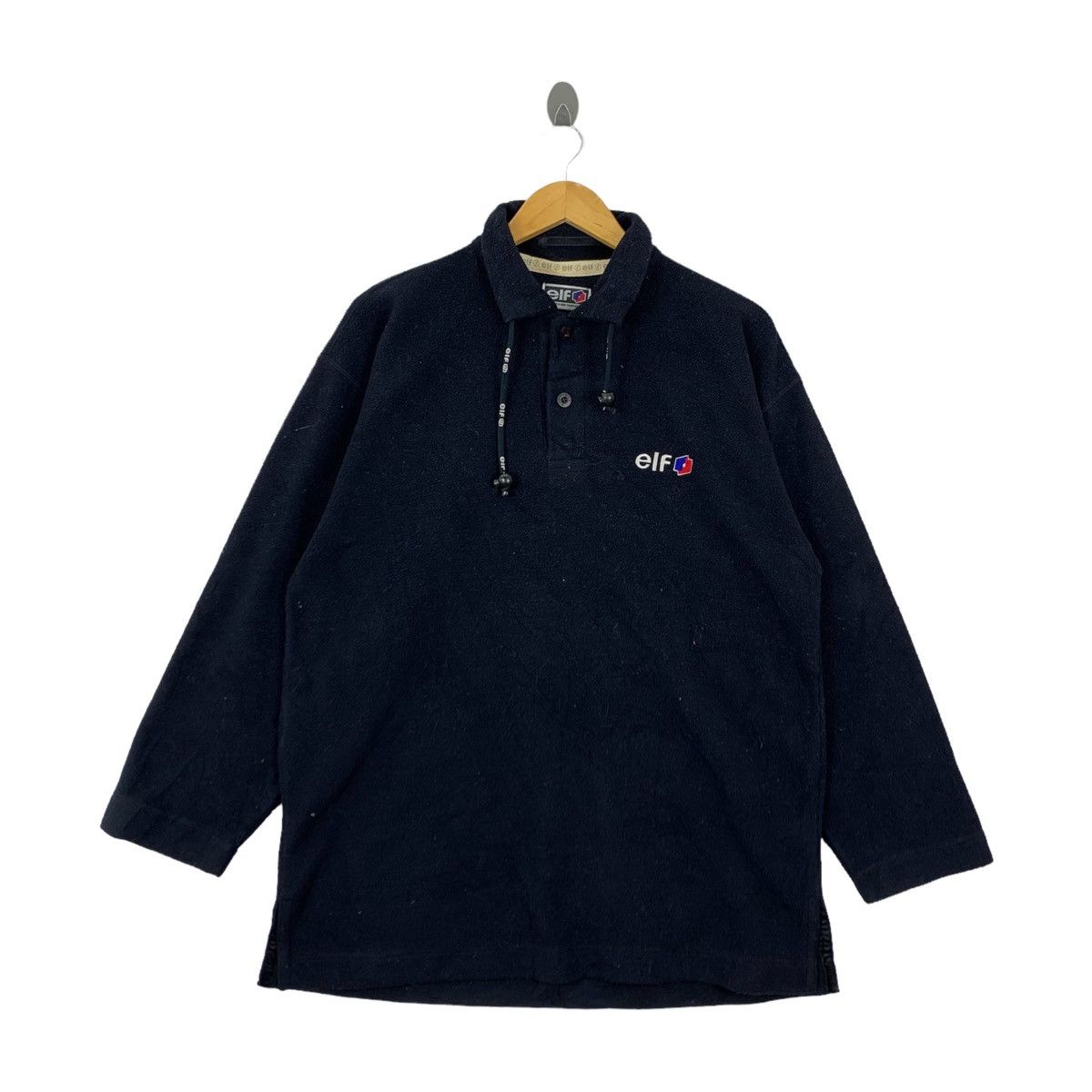 Vintage Vintage ELF Racing Motorsport Fleece Long Sleeve Jumper Size US L / EU 52-54 / 3 - 1 Thumbnail