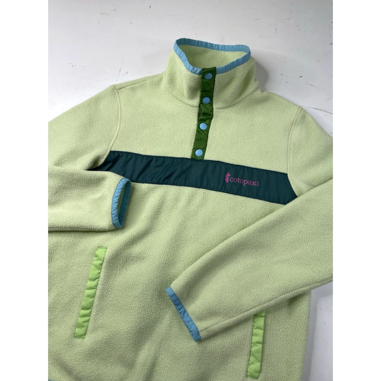 Cotopaxi Cotopaxi Teca Fleece 1/4 Snap Collar Pullover Women's M Green Blue City Classic Colorful Outdoor Designer Jacket Size M / US 6-8 / IT 42-44 - 2 Thumbnail
