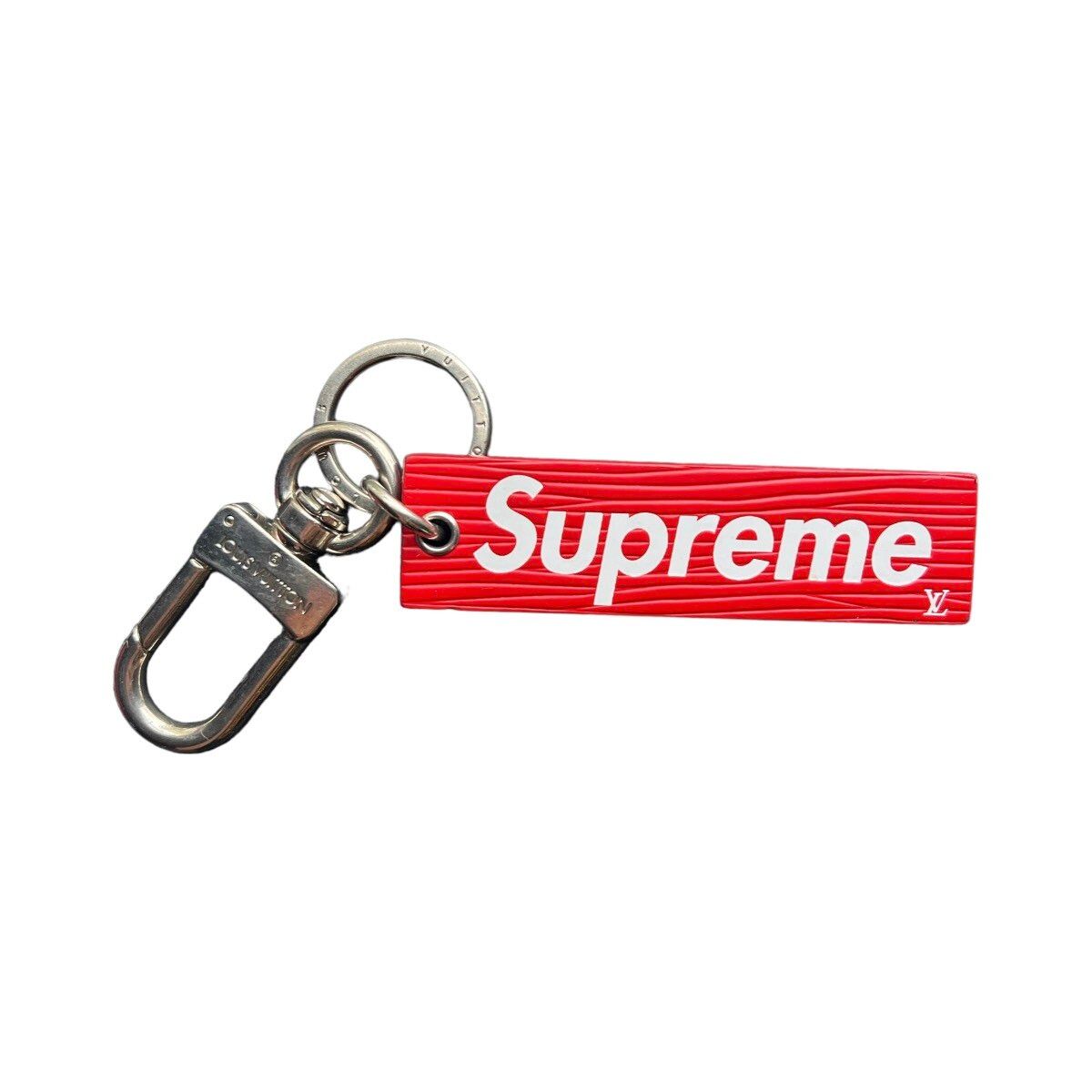 LOUIS VUITTON Leather Keychain Charm Limited Edition Supreme MP2074