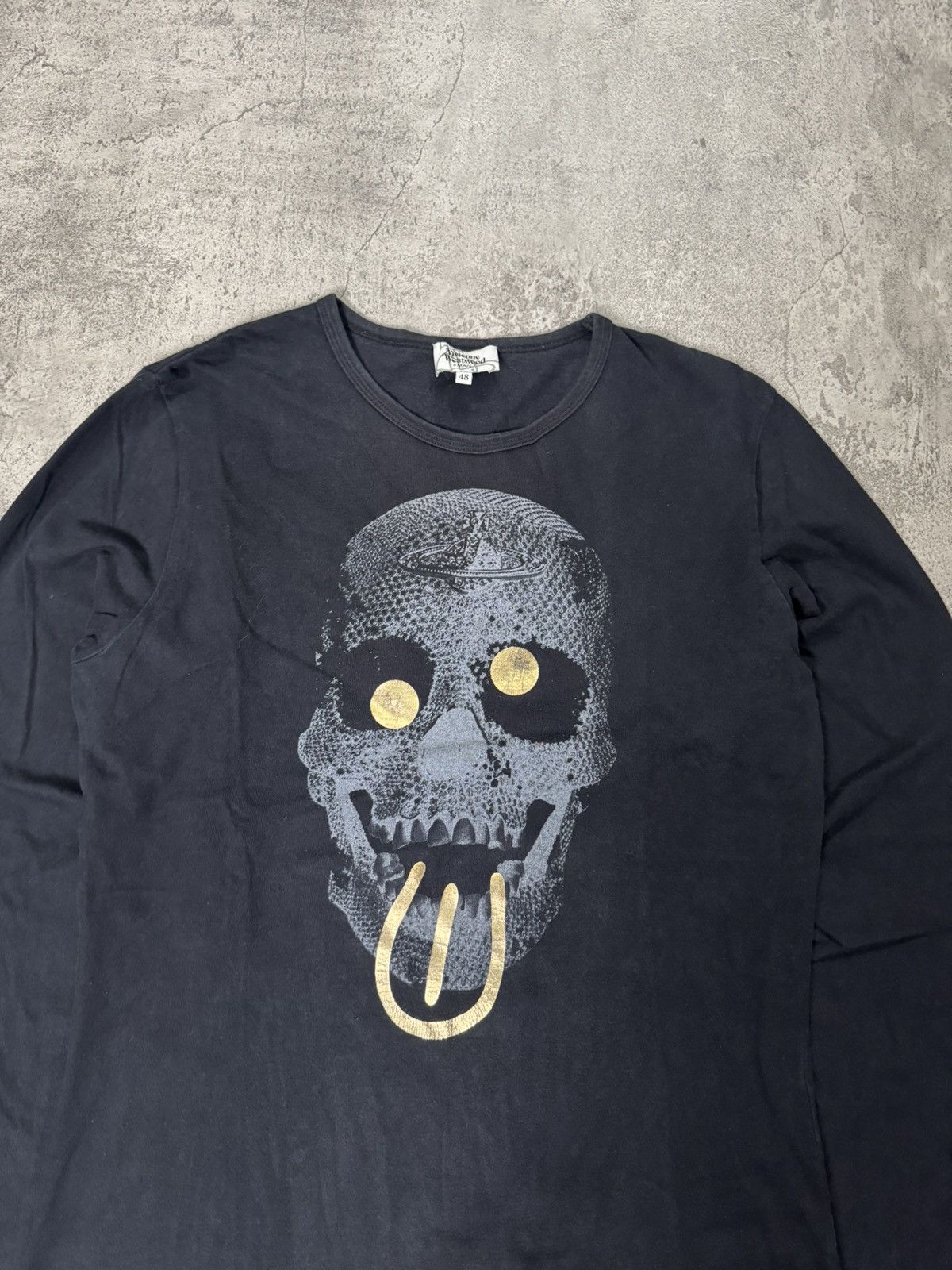 Vivienne Westwood VIVIENNE WESTWOOD DISTINCTIVE SKULL PRINT BLACK T-SHIRT Size US M / EU 48-50 / 2 - 2 Thumbnail
