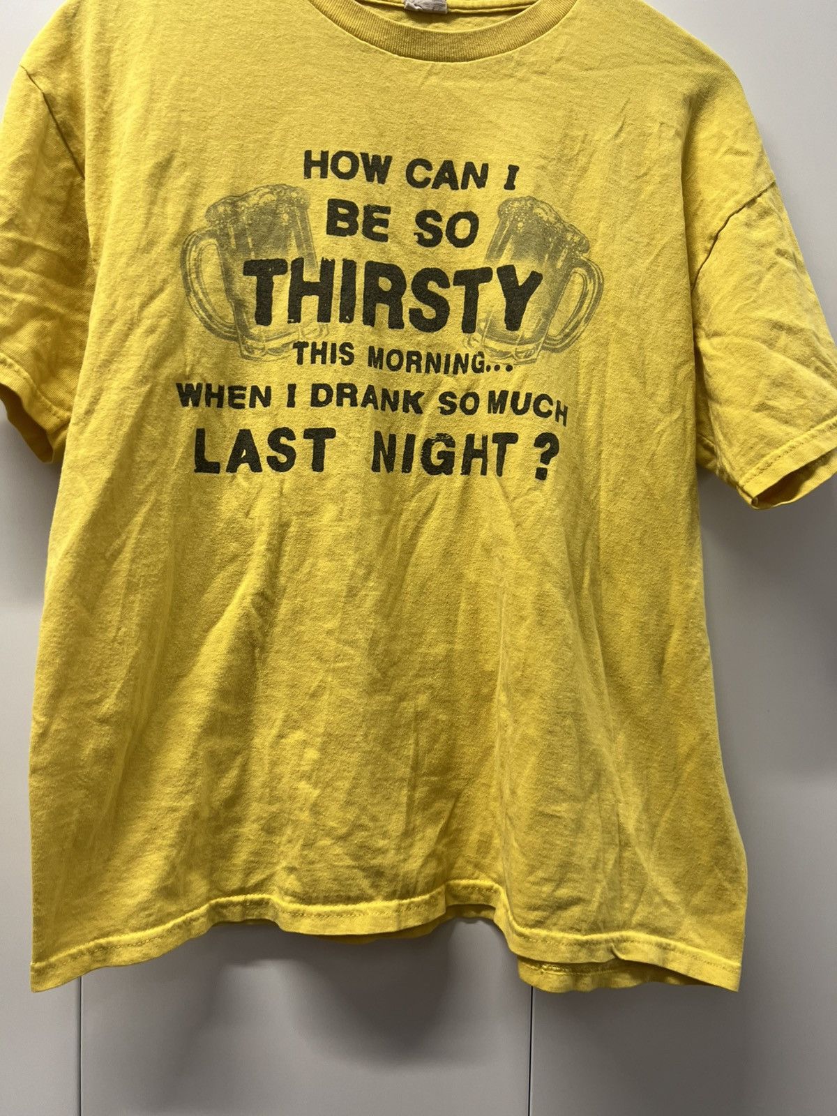 Vintage Y2K 2000's VTG Vintage Thirsty Drunk Beer Retro Tee T Shirt Size US L / EU 52-54 / 3 - 3 Thumbnail