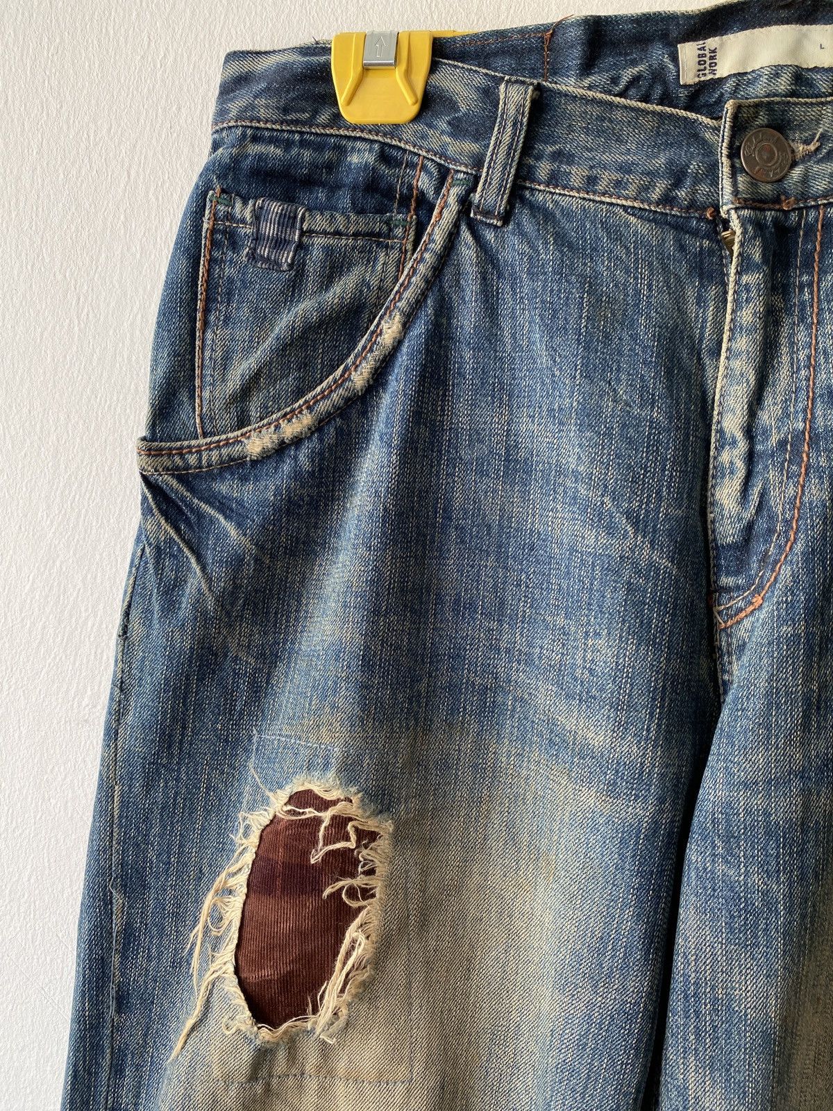 Japanese Brand Japanese Brand Global Work Distressed Denim Size US 32 / EU 48 - 8 Thumbnail