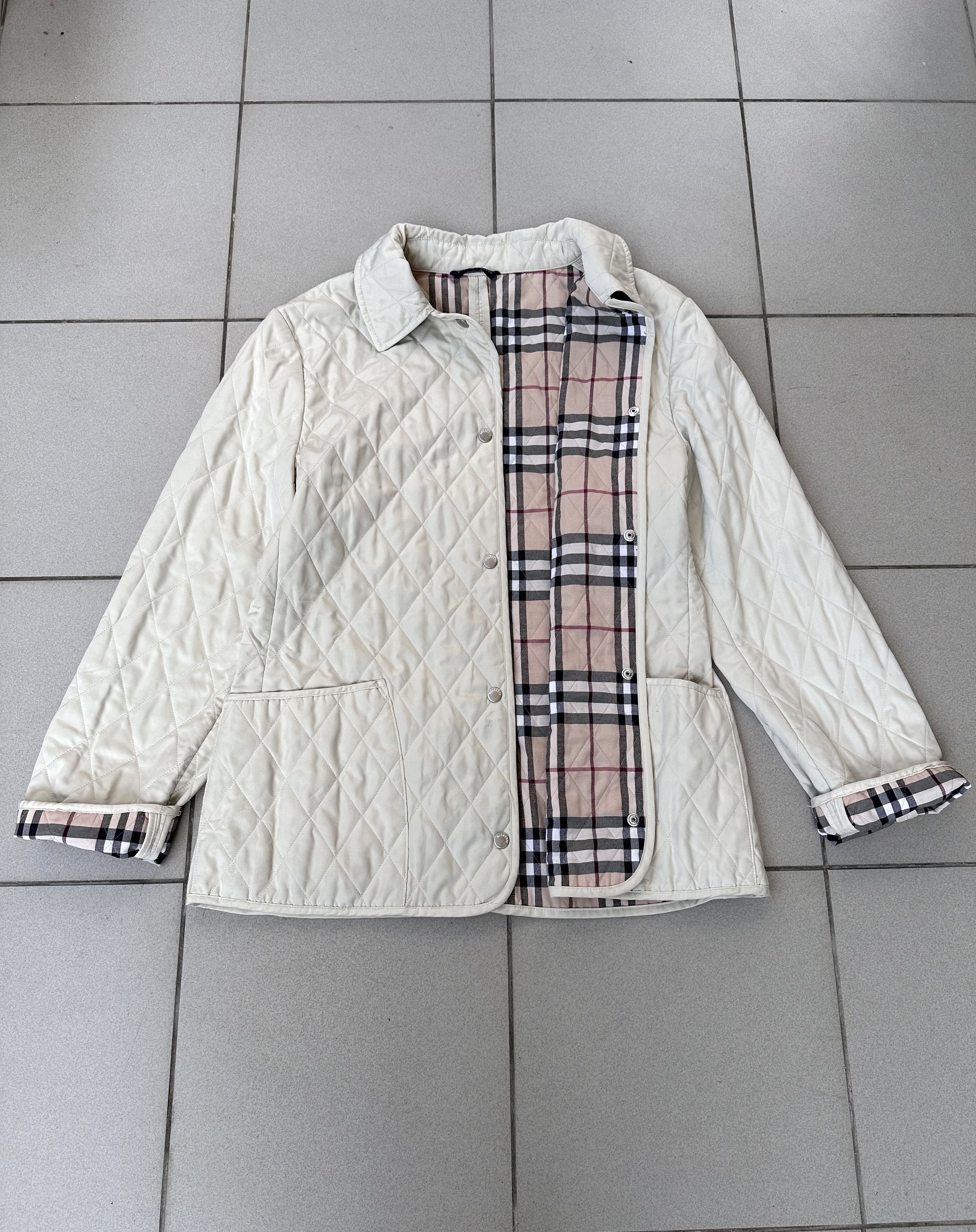 Burberry × Vintage Vintage Burberry nova check quilted women jacket Size L / US 10 / IT 46 - 3 Thumbnail