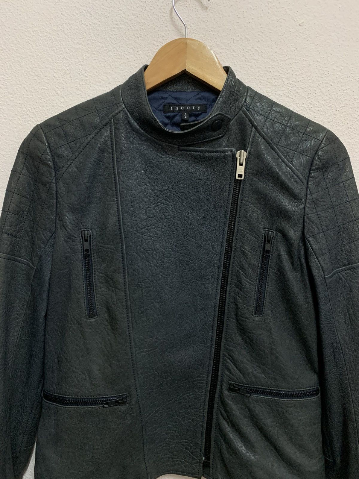 Theory THEORY Lamb Leather Zipper Jacket Size S / US 4 / IT 40 - 2 Thumbnail