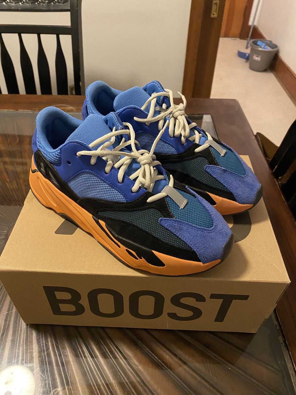 image of Adidas x Yeezy Season Yeezy 700 Bright Blue Shoes, Men's (Size 10)