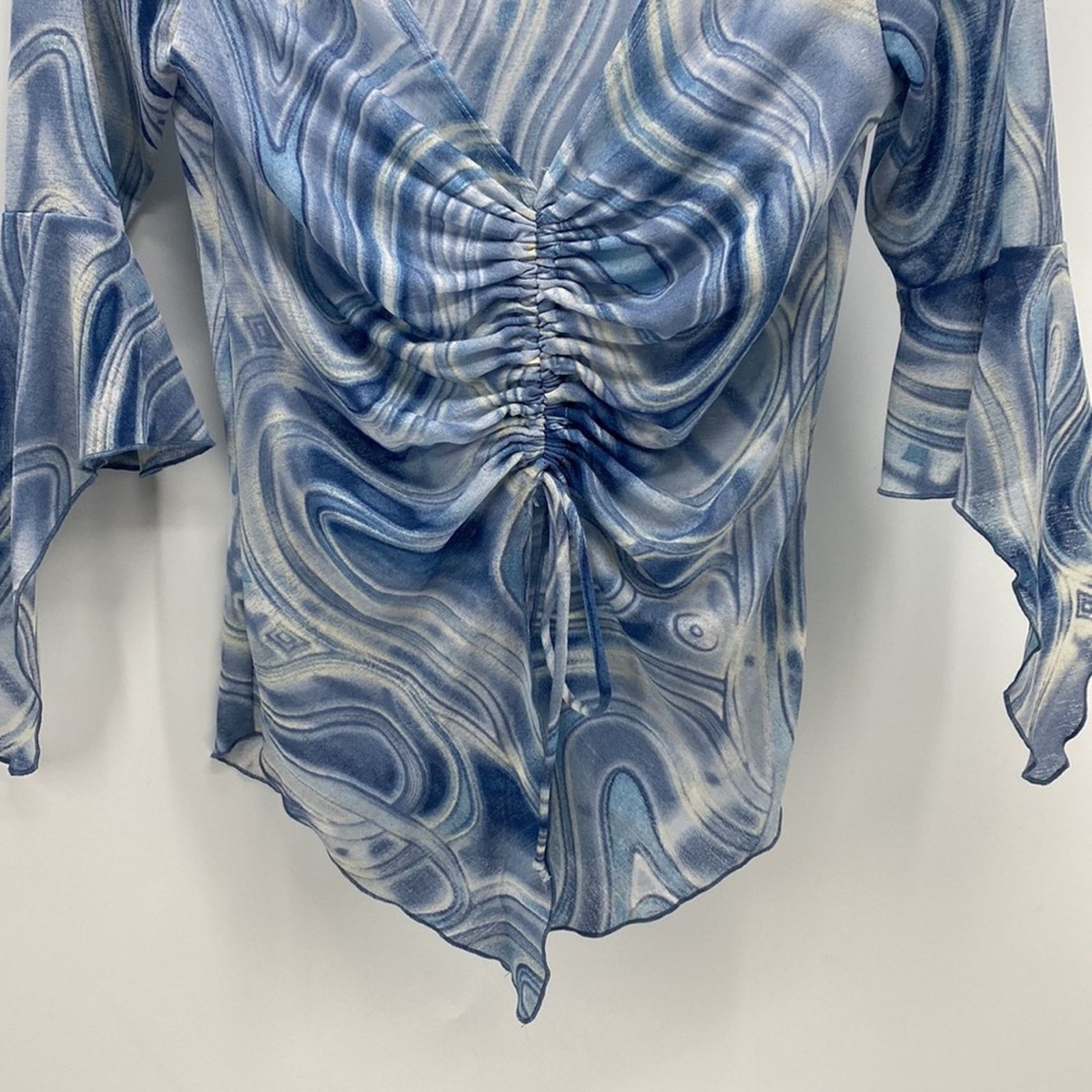 Other Finesse marble printed True Y2K top size S handkerchief hem Size S / US 4 / IT 40 - 5 Thumbnail