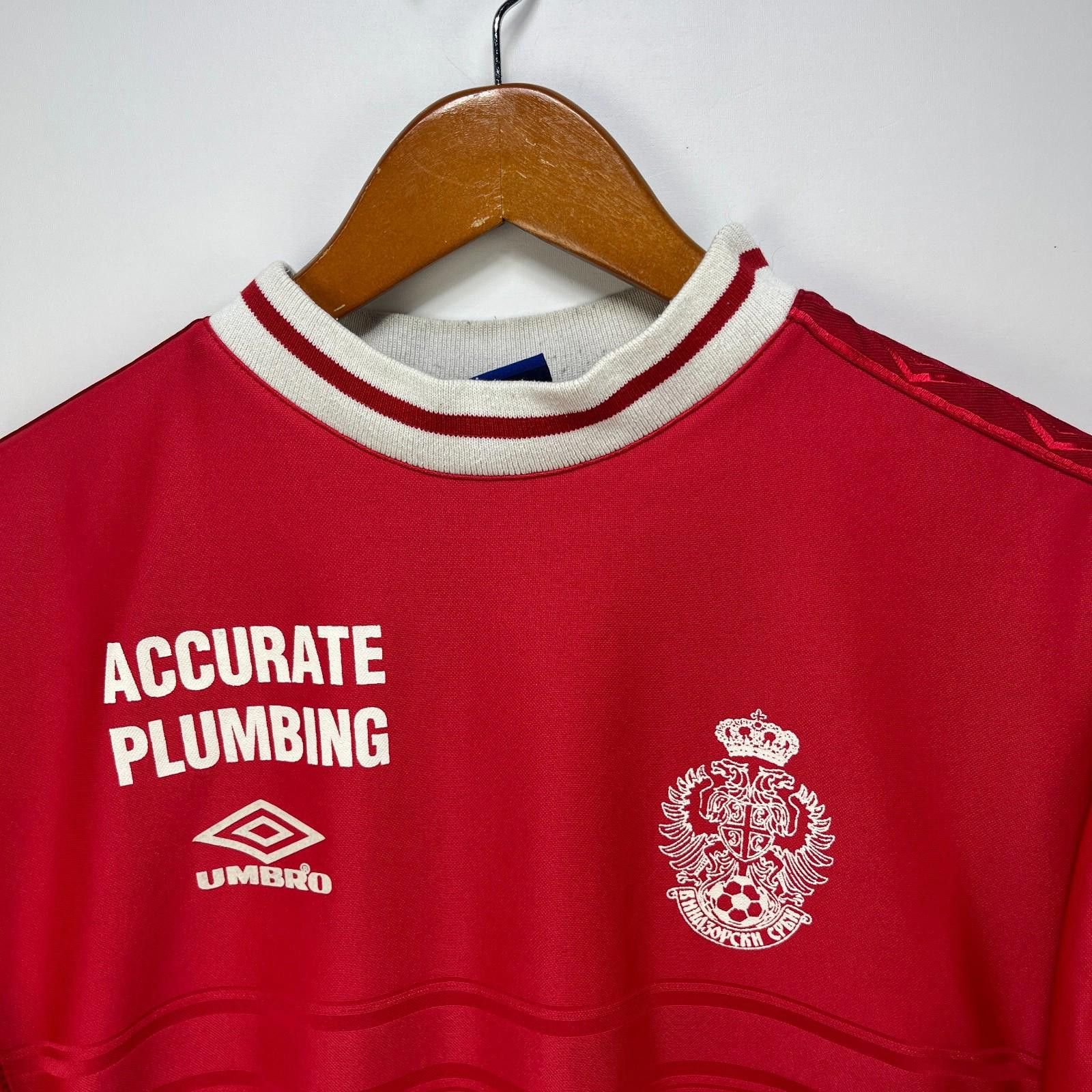 Umbro Vintage 90s Umbro Serbia Yugoslavia Team Soccer Jersey Large Size ONE SIZE - 3 Thumbnail