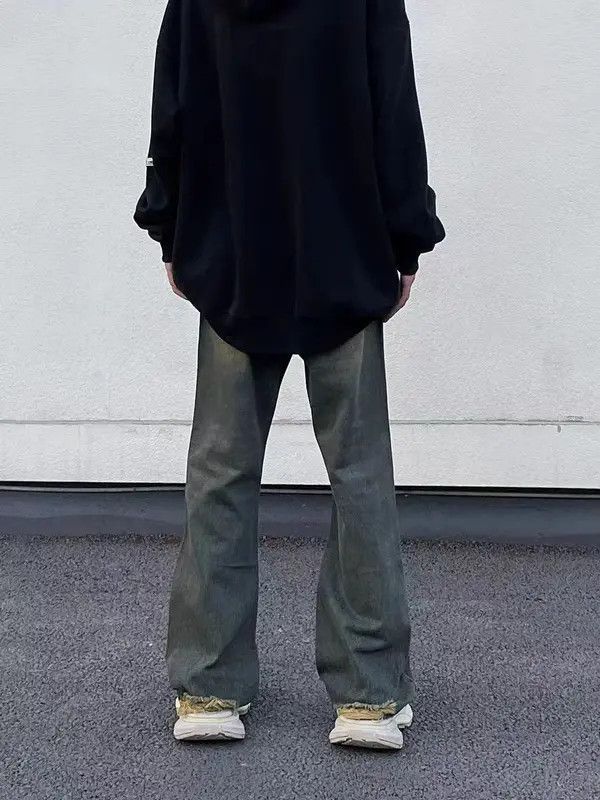 Japanese Brand VIBE Vintage washed studded wide-leg baggy jeans Size US 33 - 4 Thumbnail
