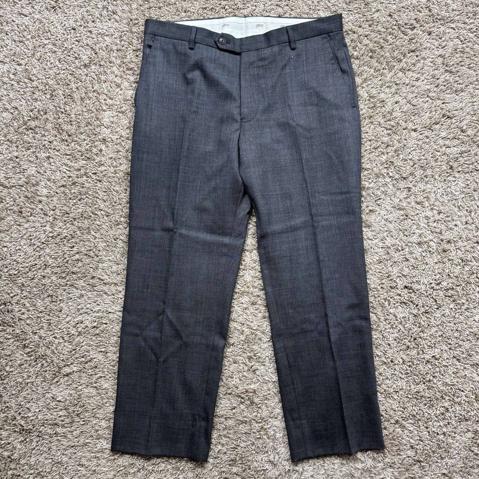 Jos. A. Bank Jos A Bank 40 Short 32” Waist Grey Wool Jacket Pants Suit Size 40S - 7 Thumbnail