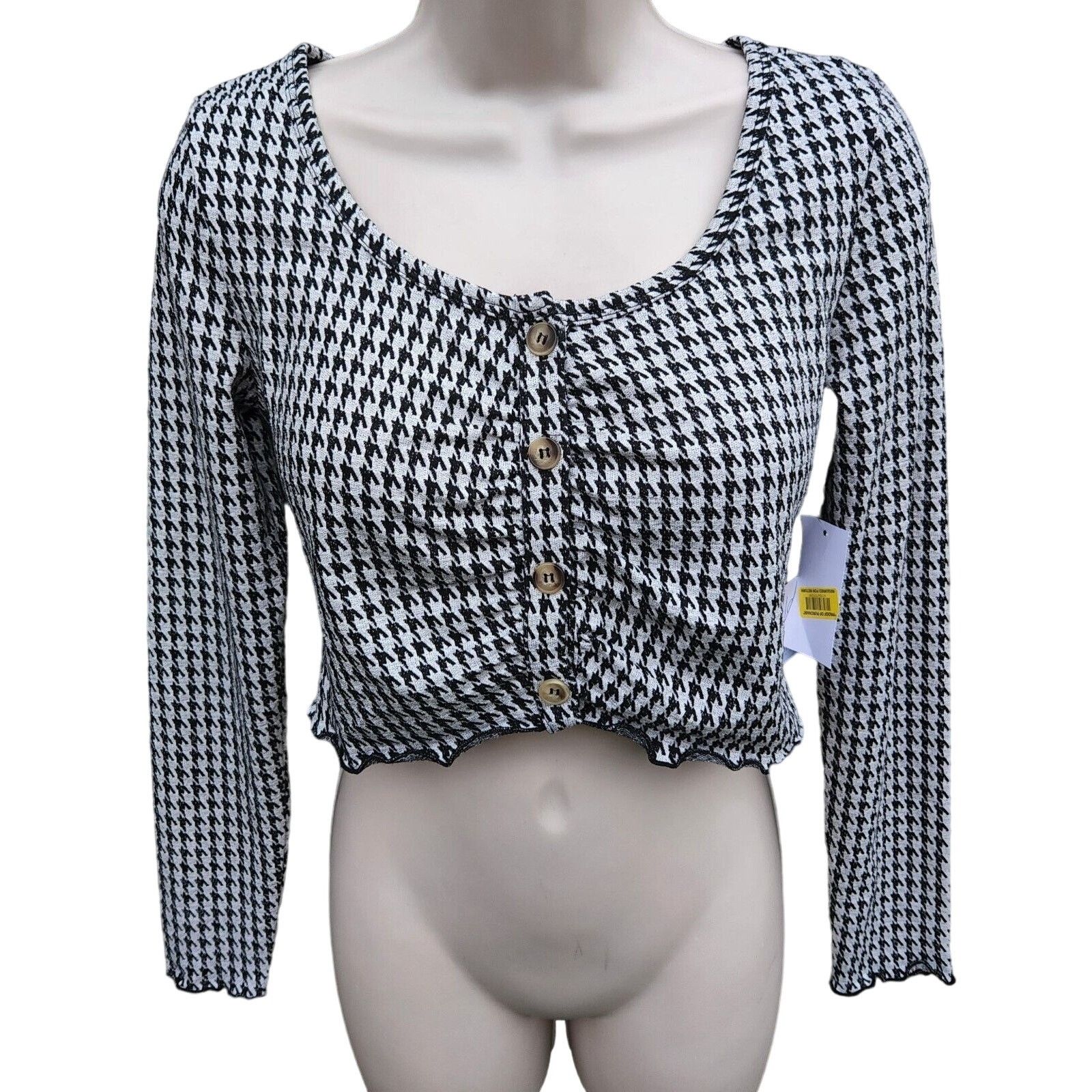 Other La La Land Creative Co Women's Houndstooth Crop Top S Size S / US 4 / IT 40 - 1 Thumbnail