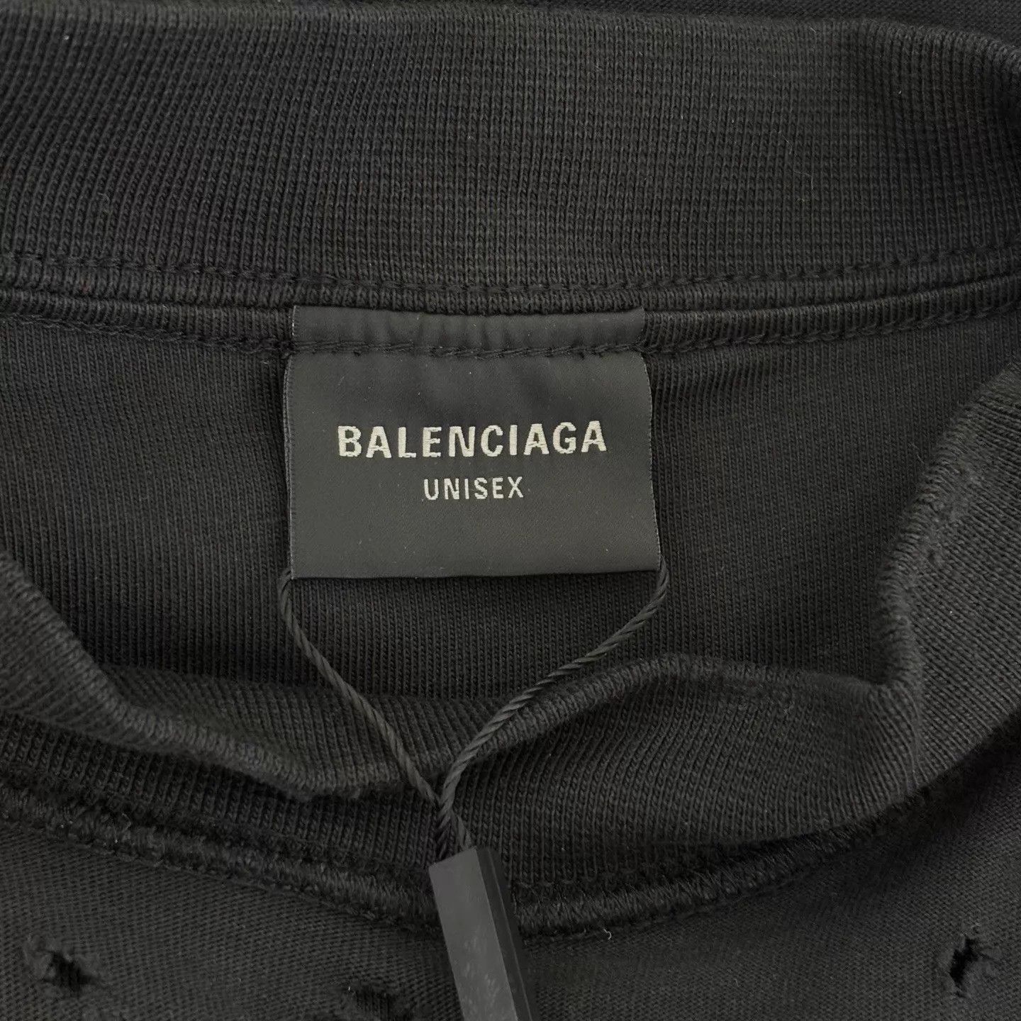 Balenciaga Balenciaga Castle Logo Distressed Black Short Sleeve T-Shirt Size US M / EU 48-50 / 2 - 3 Thumbnail