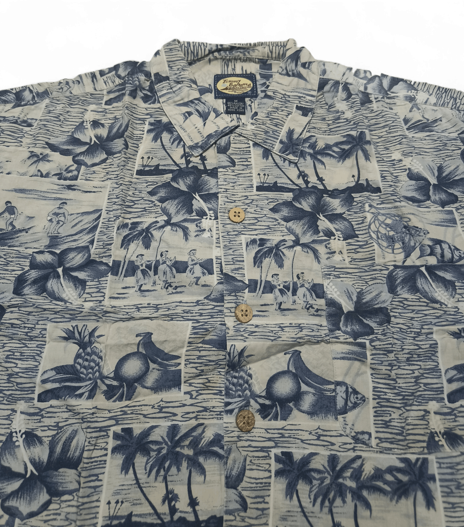 Tommy Bahama Vintage Tommy Bahama Floral Fruit Surfing Hawaiian Shirt Size US M / EU 48-50 / 2 - 4 Thumbnail