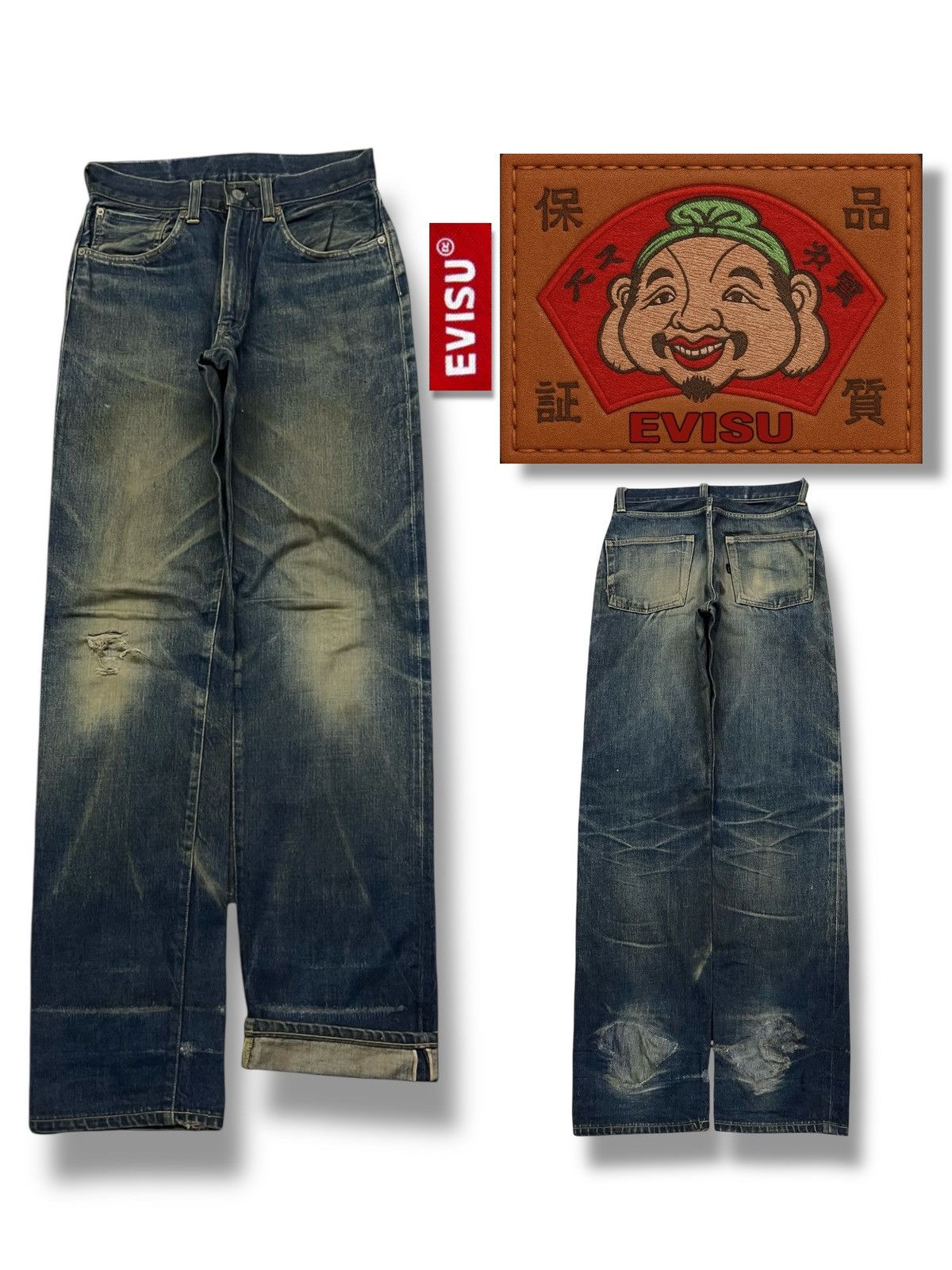 Evisu Vintage Archive EVIS Japanese Selvedge Denim | Early EVISU Size US 29 - 1 Thumbnail