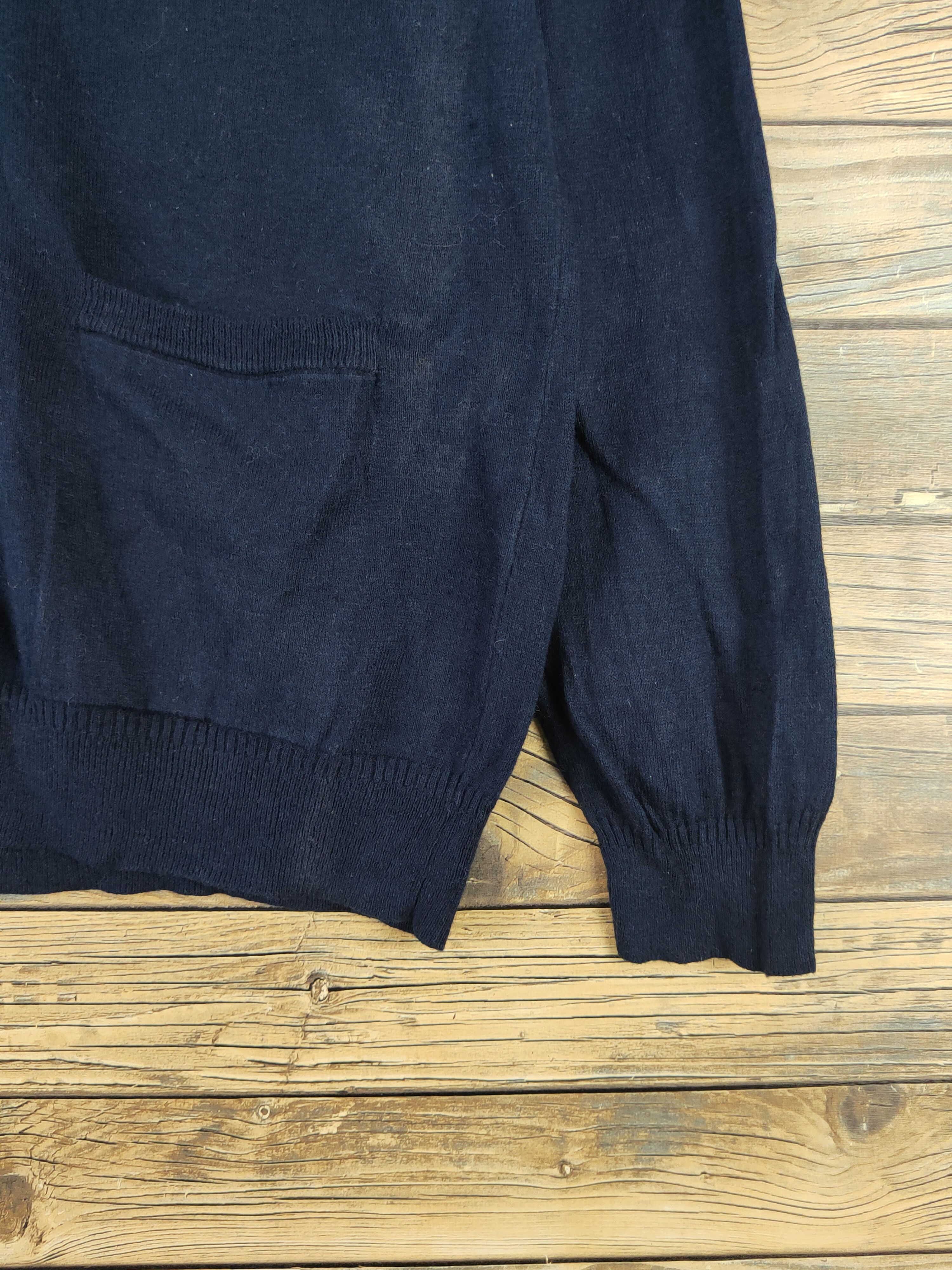 GU × Homespun Knitwear GU Navy Knitwear Cardigan #W2119 Size US M / EU 48-50 / 2 - 6 Thumbnail