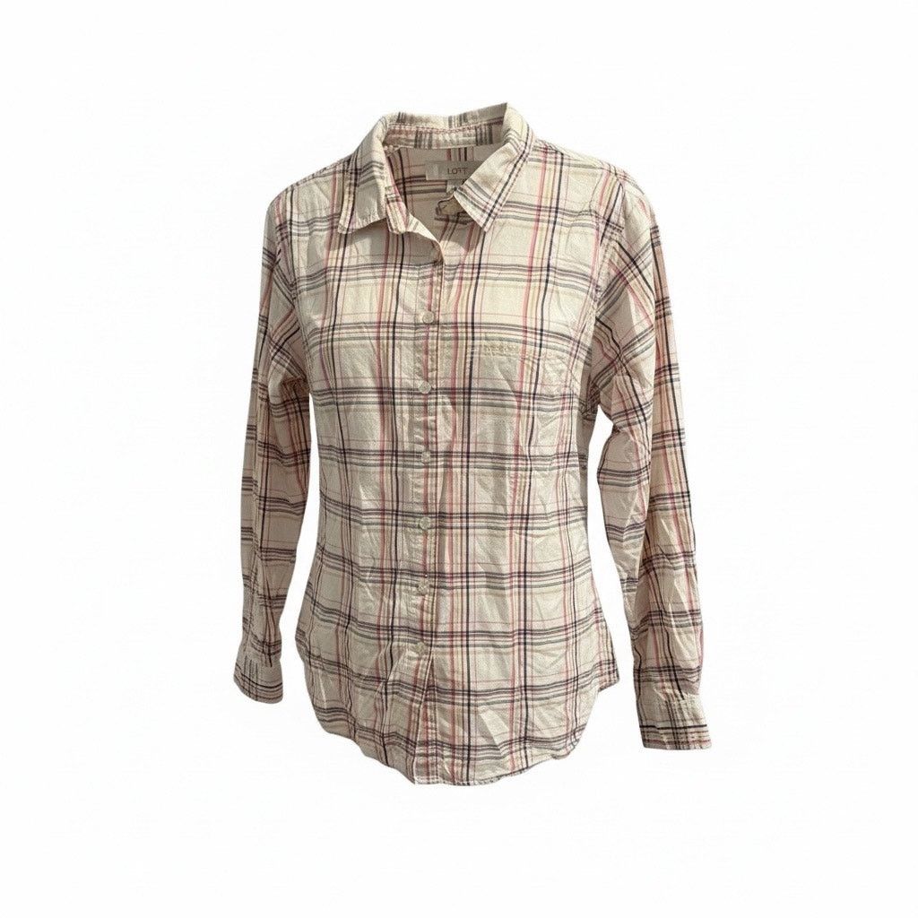 Loft LOFT Women’s Plaid Button Front Blouse Size Small S Size S / US 4 / IT 40 - 1 Thumbnail