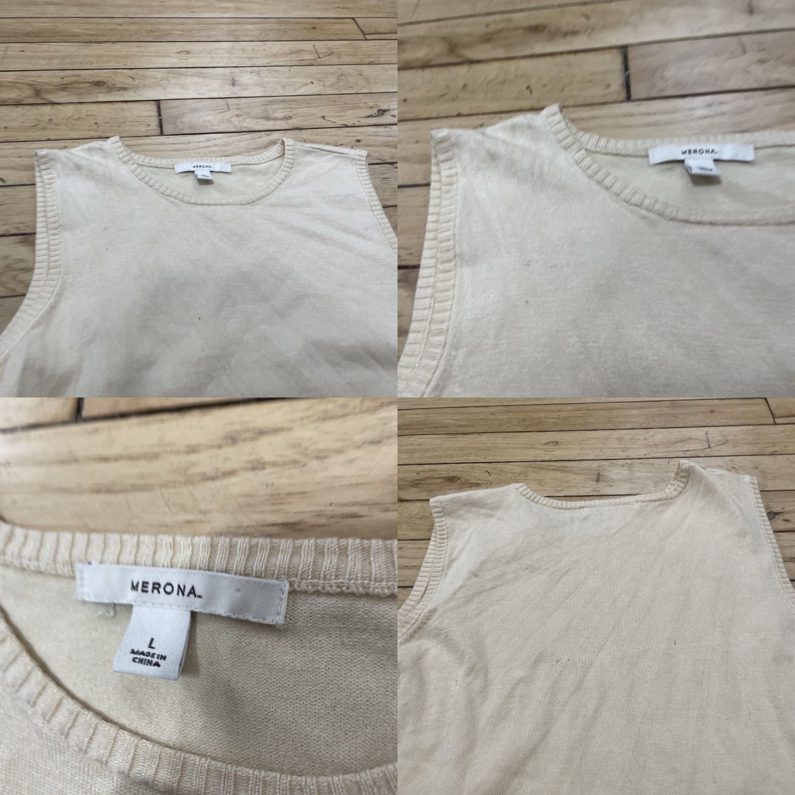 Merona Merona Sweater Vest Women L Yellow Cableknit Preppy Normcore Pullover Academia L Size L / US 10 / IT 46 - 9 Thumbnail