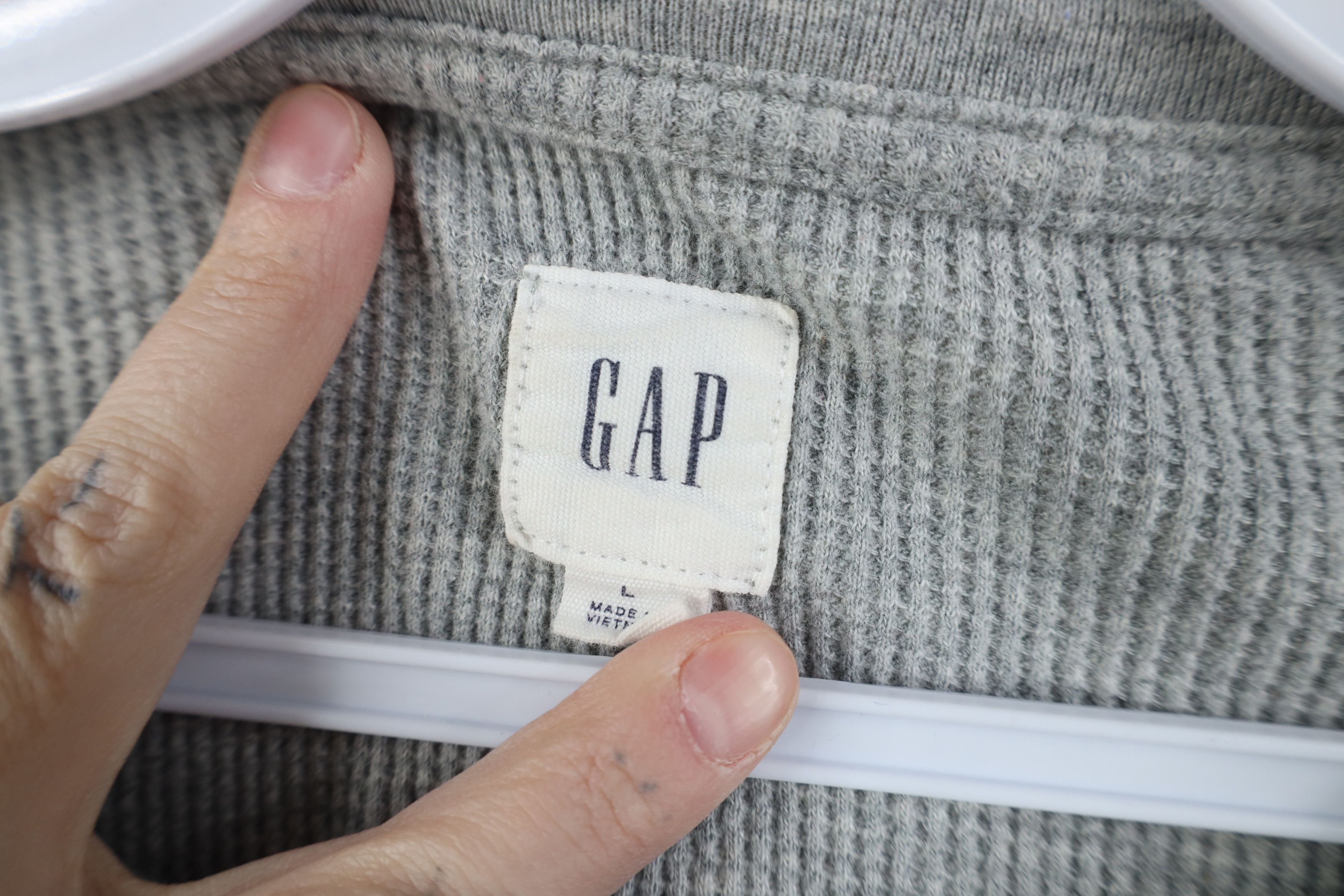 Gap Vintage Y2K Gap Thermal Waffle Knit Long Sleeve T-Shirt Size L / US 10 / IT 46 - 6 Thumbnail