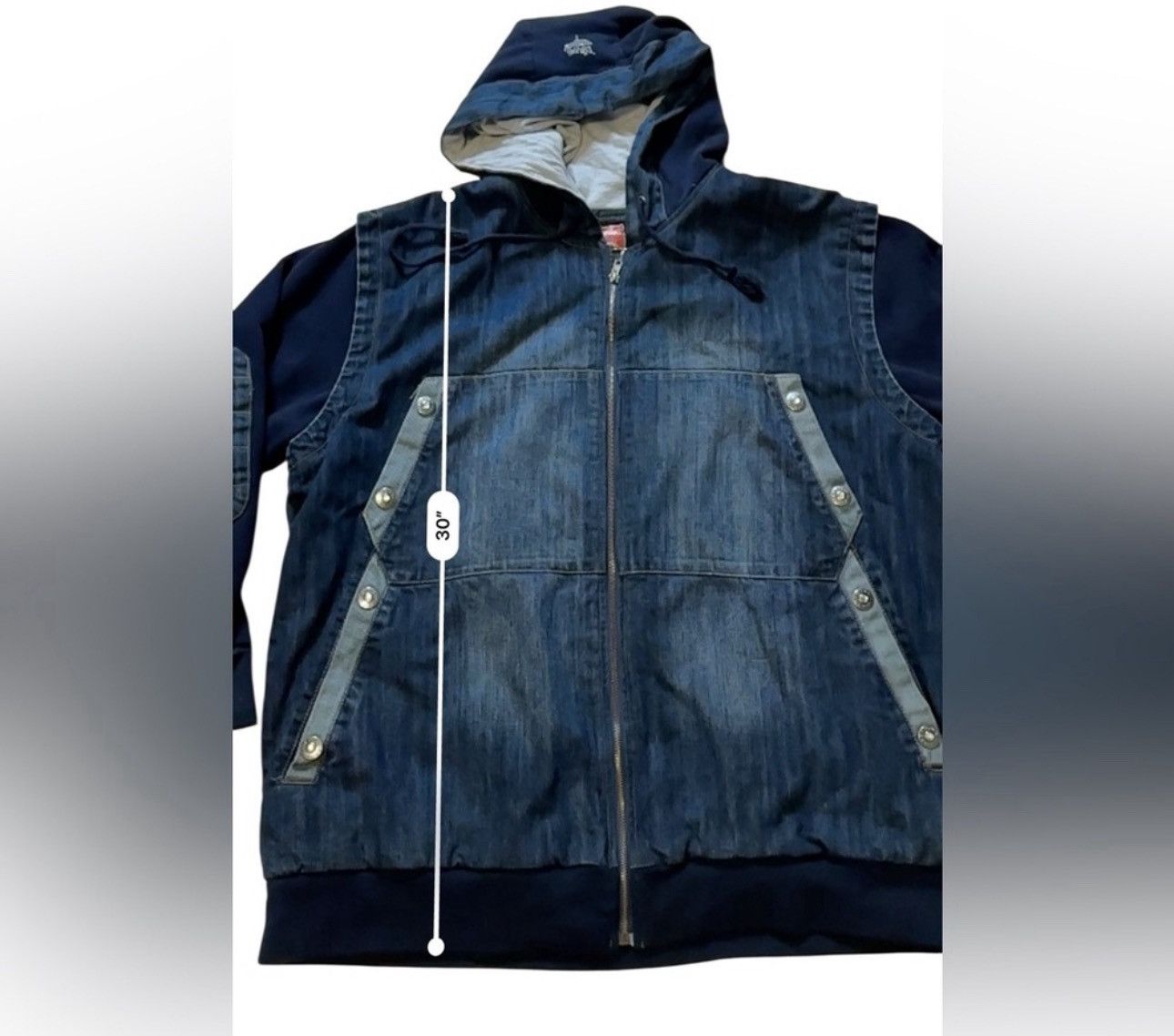 Other Vintage Platinum Gear Jean Jacket Mens 3XL Denim Y2K Hip Hop Size US XXL / EU 58 / 5 - 11 Thumbnail