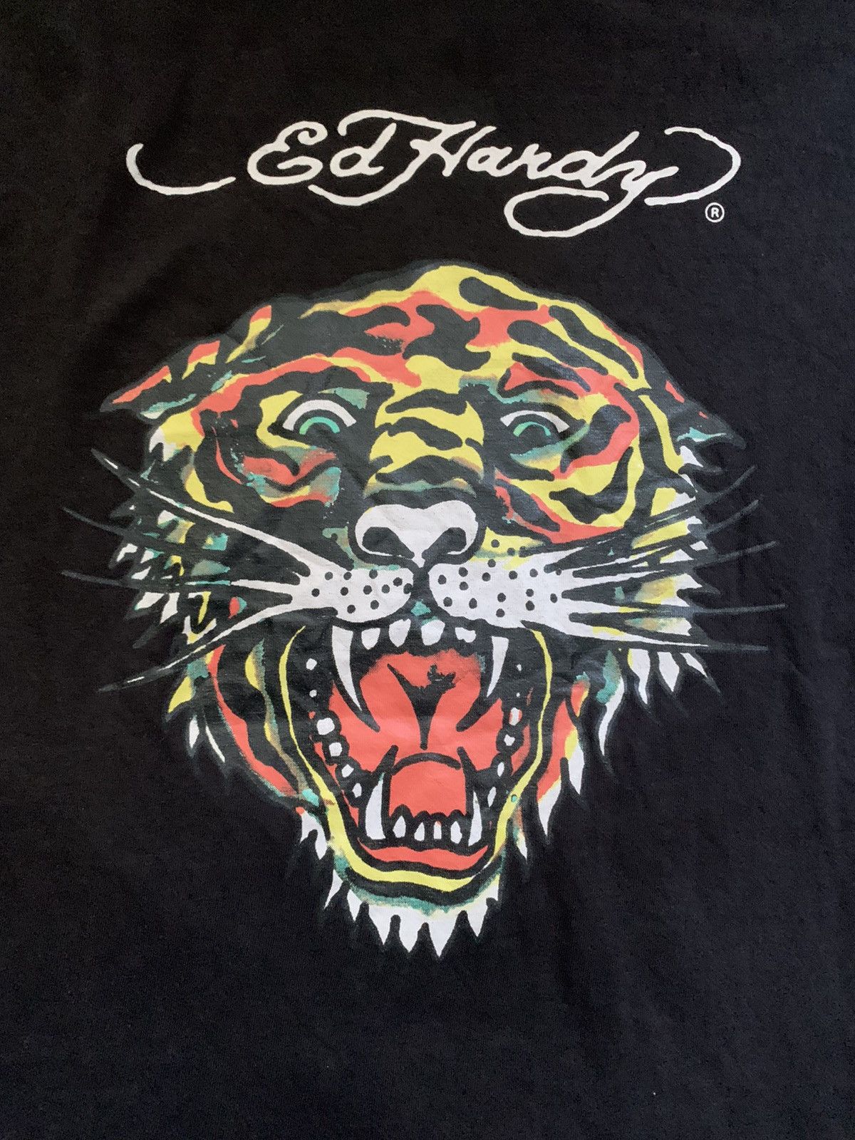 Ed Hardy Ed Hardy Tiger Print T Shirt By Christian Audigier Black Size US XL / EU 56 / 4 - 4 Thumbnail