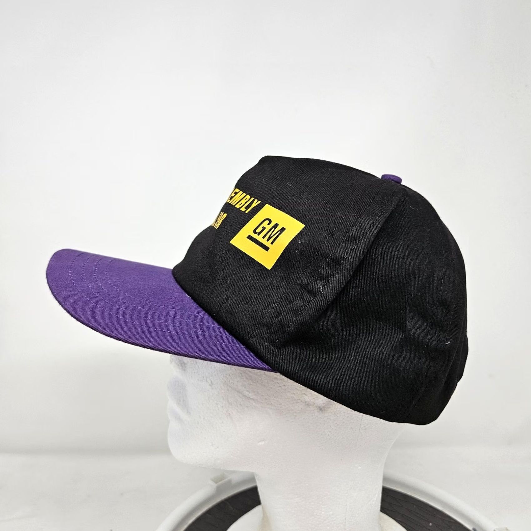 Vintage GM UAW Flint Assembly Local 598 Hat Cap Snap Back One Size Black Purple 90s Men Adjustable Cars Solid Snapback Hat Size ONE SIZE - 5 Thumbnail