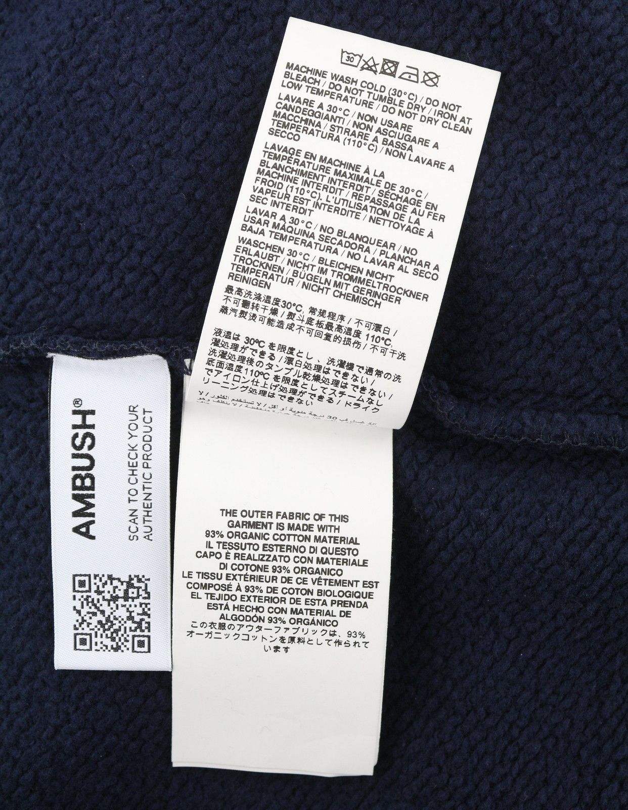 Ambush Design ACADEMY CREWNECK NAVY XL Logo Pullover RRP532 87761 Size US XL / EU 56 / 4 - 8 Thumbnail