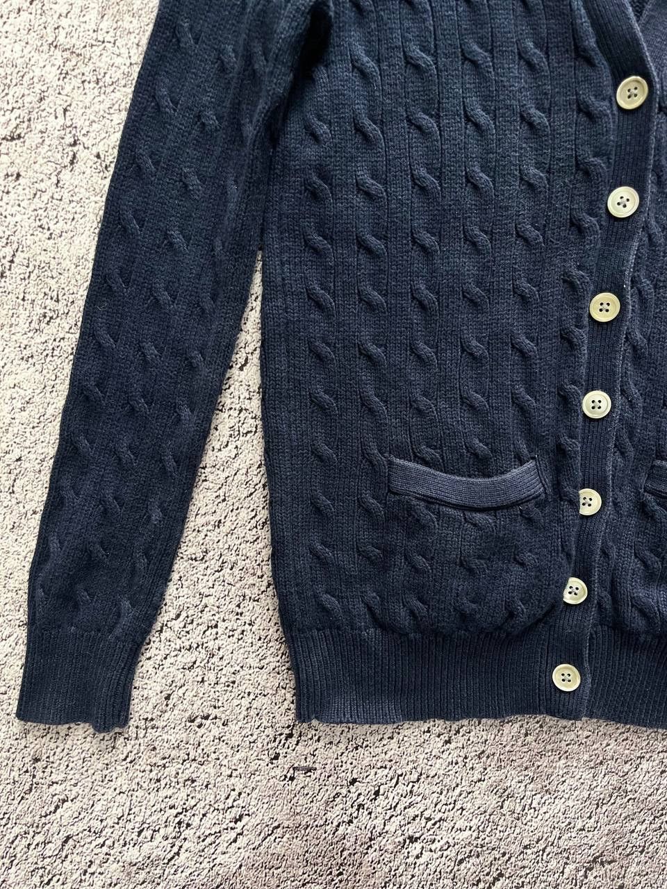 Ralph Lauren × Ralph Lauren Sport × Vintage Ralph Lauren Sport Cardigan Women's Blue Cable Knit Button Size M / US 6-8 / IT 42-44 - 4 Thumbnail