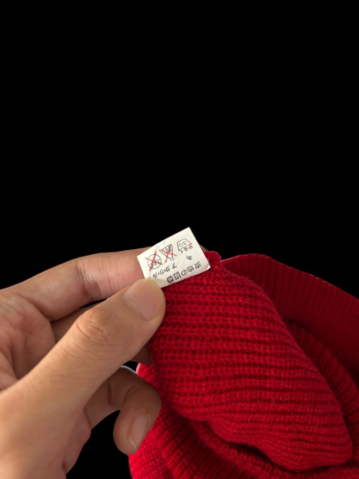 Japanese Brand × Kapital × Vintage Japanese Style Balaclava Masked Red Knitt Beanie Rare☠️🎌 Size ONE SIZE - 4 Thumbnail