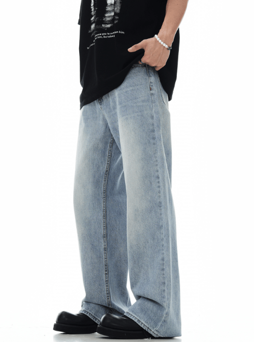 Japanese Brand American retro washed distressed casual jeans Size US 32 / EU 48 - 3 Thumbnail