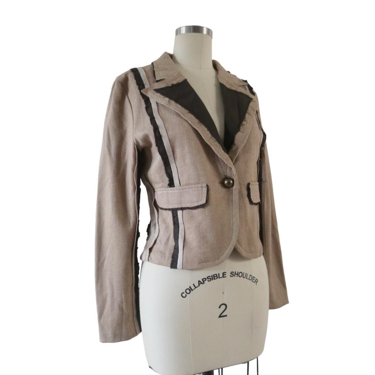 Comme des Garcons × Japanese Brand 00s Patchwork herringbone jacket Size S / US 4 / IT 40 - 3 Thumbnail
