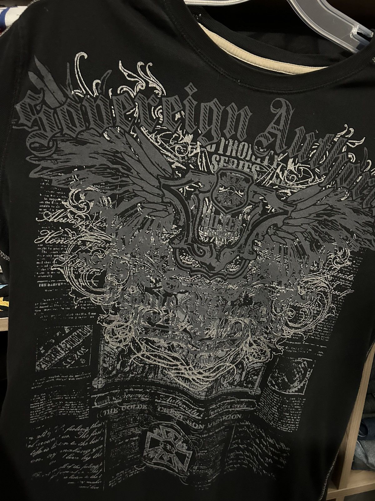 Affliction × Japanese Brand × Jnco Crazy Y2K Emblem AOP Affliction ...