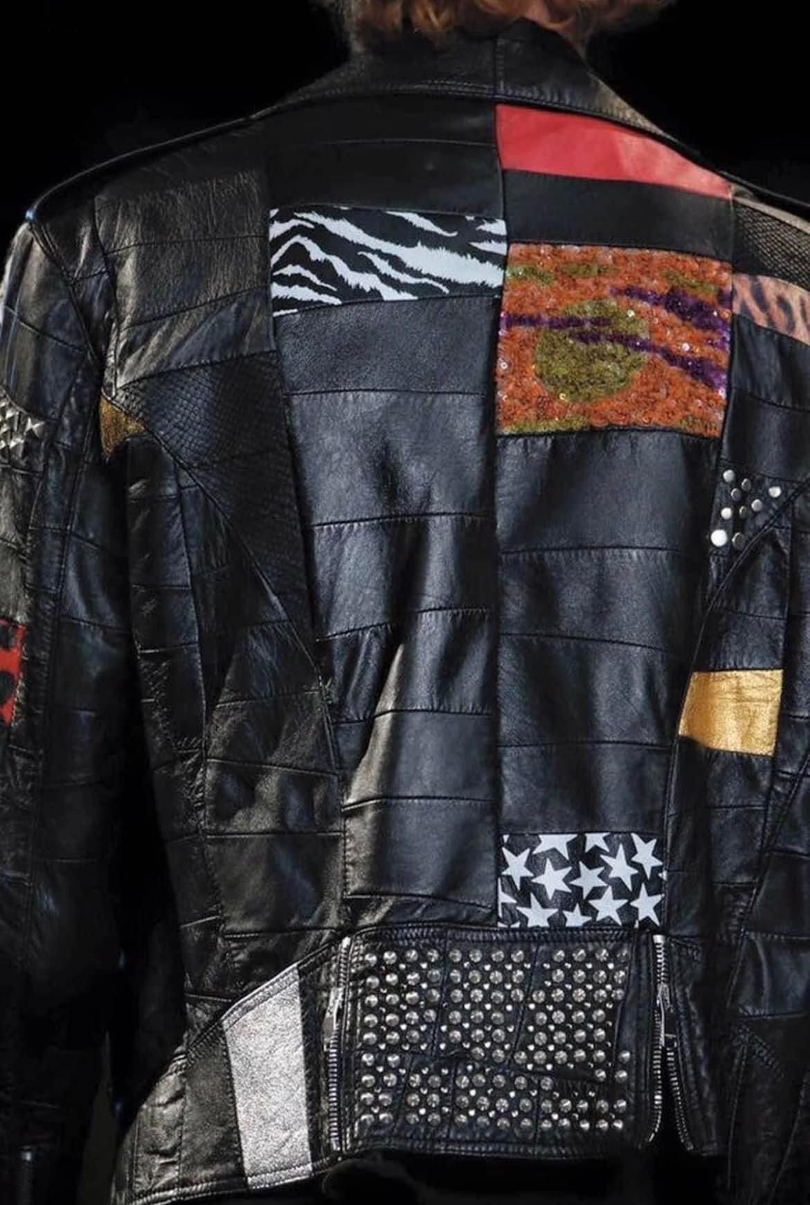 Hedi Slimane × Saint Laurent Paris 16SS Multicolor Patchwork Motorcycle Leather Jacket sz44 Size US S / EU 44-46 / 1 - 11 Thumbnail