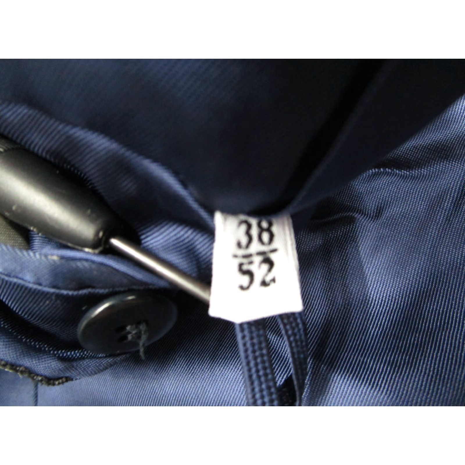 Versace VINTAGE Versace Jeans Couture Blazer Men's 42 Regular Blue Wool Blend 90s Italian Classic Size 42R - 6 Thumbnail