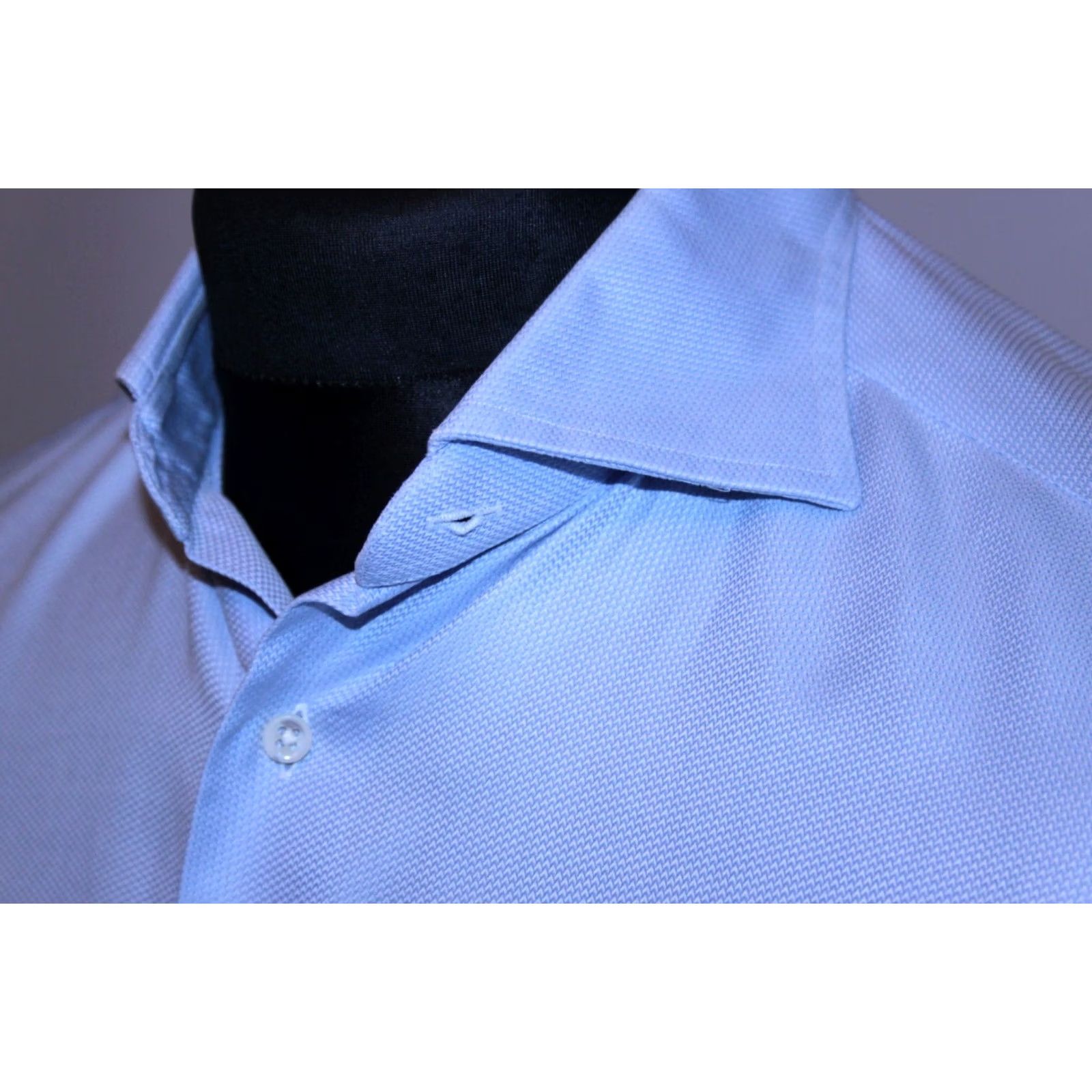 Ermenegildo Zegna Ermenegildo Zegna Blue Dress Shirt Mens 41 16 Size Regular XXL? 41,16 Size US L / EU 52-54 / 3 - 3 Thumbnail