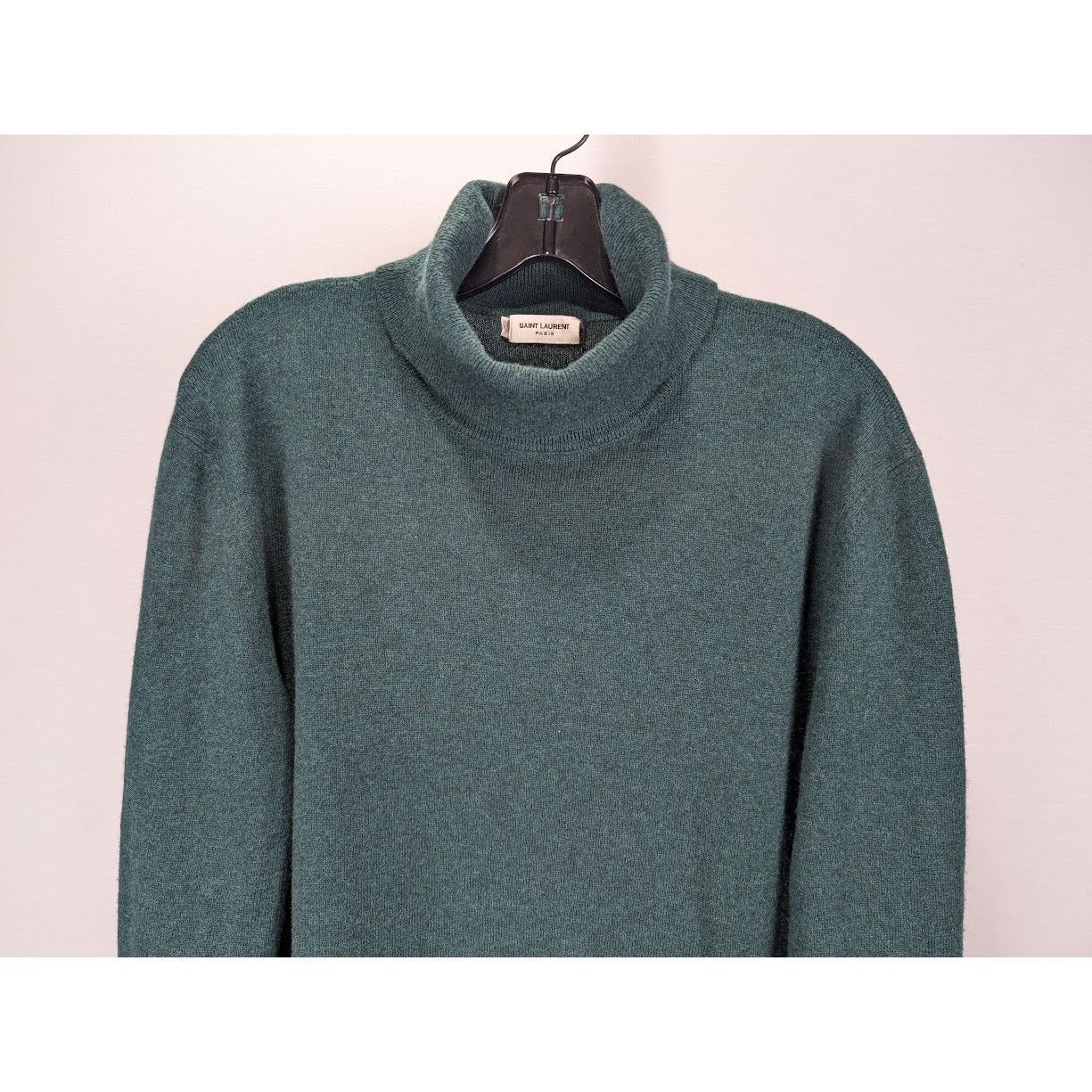 Saint Laurent Paris o1rshd1 Sweater Cachemire in Vert Fonce Size US XXL / EU 58 / 5 - 5 Thumbnail