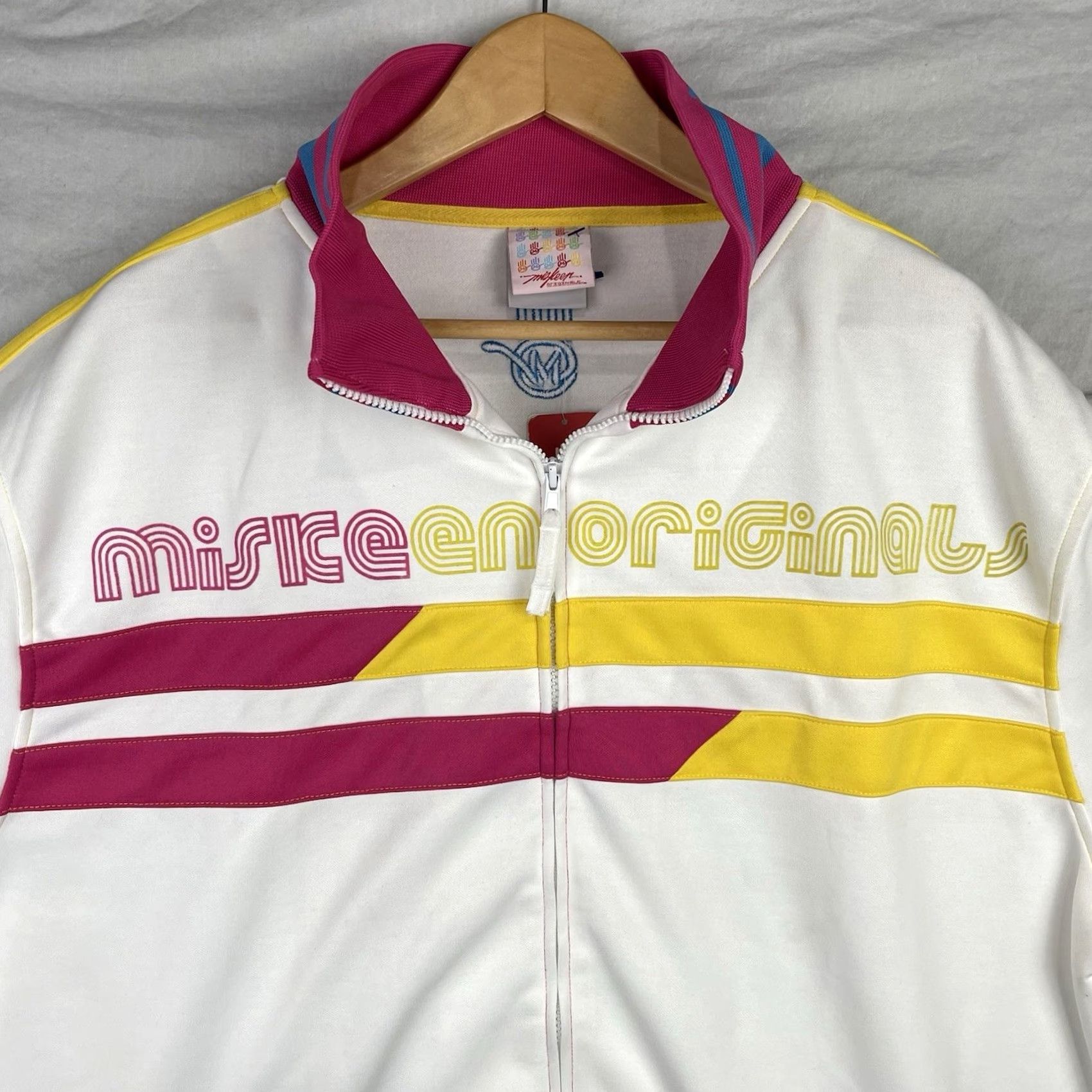 Vintage Miskeen Originals Track Jacket Mens 2XL White Full Zip Hip Hop Skater Y2K Jacket Mens 2XL White Hip Hop Sports Vintage Size US XXL / EU 58 / 5 - 7 Thumbnail