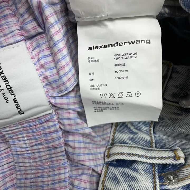 Alexander Wang Alexander Wang Logo Denim Shorts for Women - Size 25" / US 0 / IT 36 - 6 Thumbnail