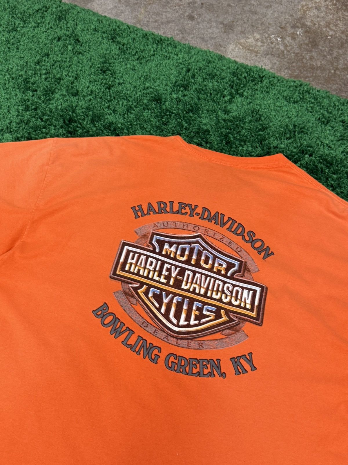 Harley Davidson Harley Davidson Orange Chrome Screaming Eagle Tee 3XL XXXL Size US XXL / EU 58 / 5 - 5 Thumbnail