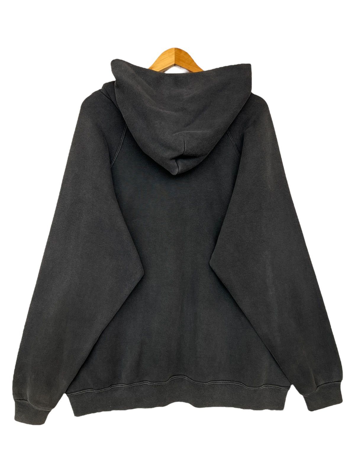 Vintage Vintage 90s Adidas Distressed Sunfaded Baggy Black Hoodie Size US XL / EU 56 / 4 - 5 Thumbnail