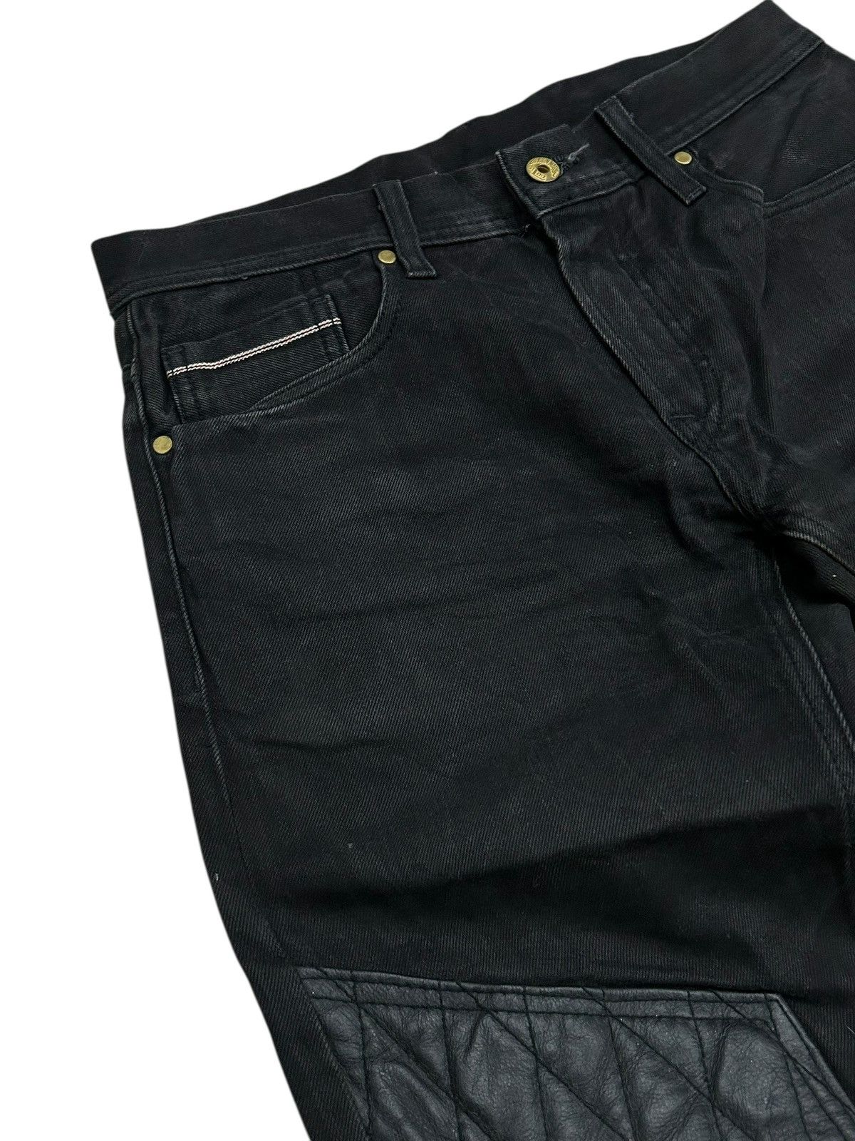 Hysteric Glamour Union Made Selvedge Neo Biker Leather Padded Racing Sport Size US 30 / EU 46 - 9 Thumbnail