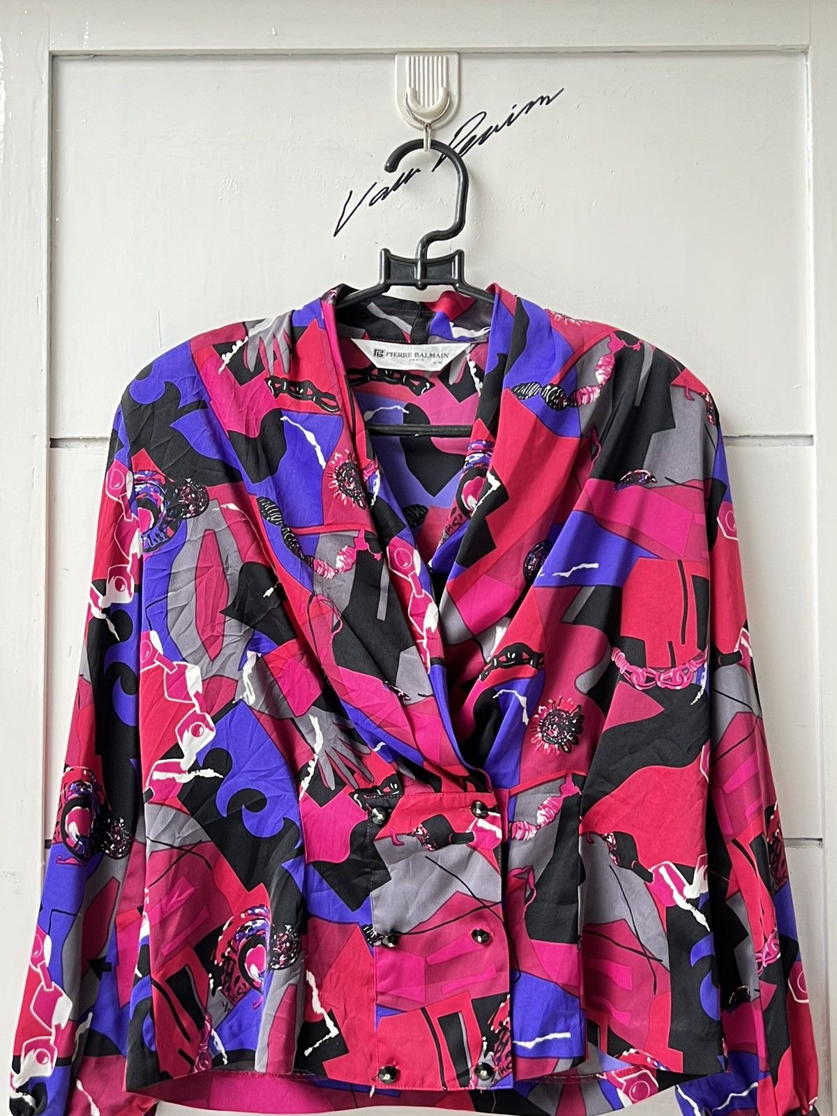 Pierre Balmain Pierre Balmain Paris Motive Blouse Size XS / US 0-2 / IT 36-38 - 10 Thumbnail
